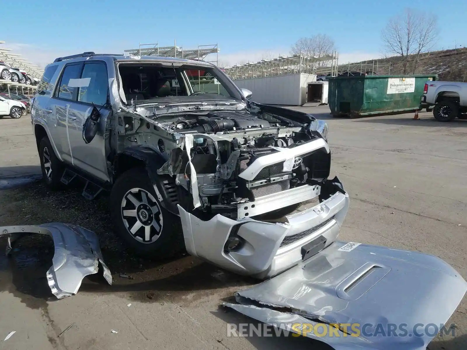 1 Photograph of a damaged car JTEBU5JR3K5647226 TOYOTA 4RUNNER SR 2019