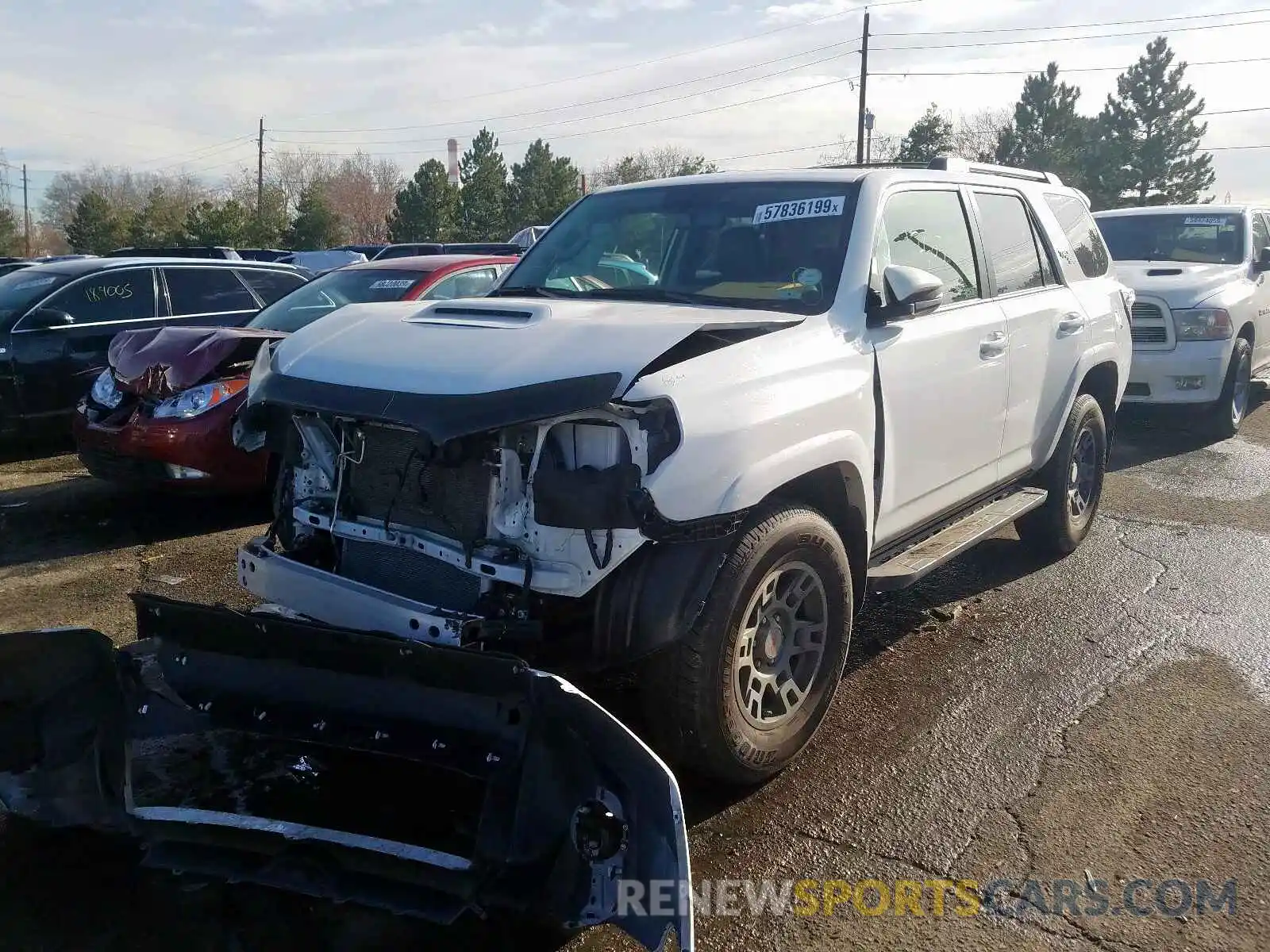 2 Photograph of a damaged car JTEBU5JR3K5650823 TOYOTA 4RUNNER SR 2019