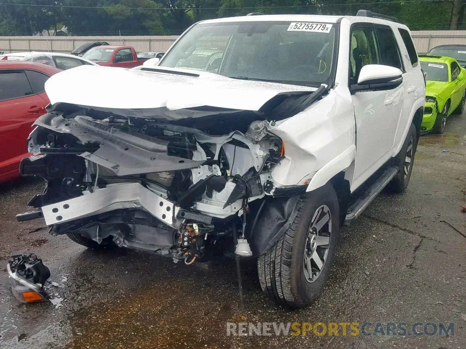 2 Photograph of a damaged car JTEBU5JR6K5714465 TOYOTA 4RUNNER SR 2019