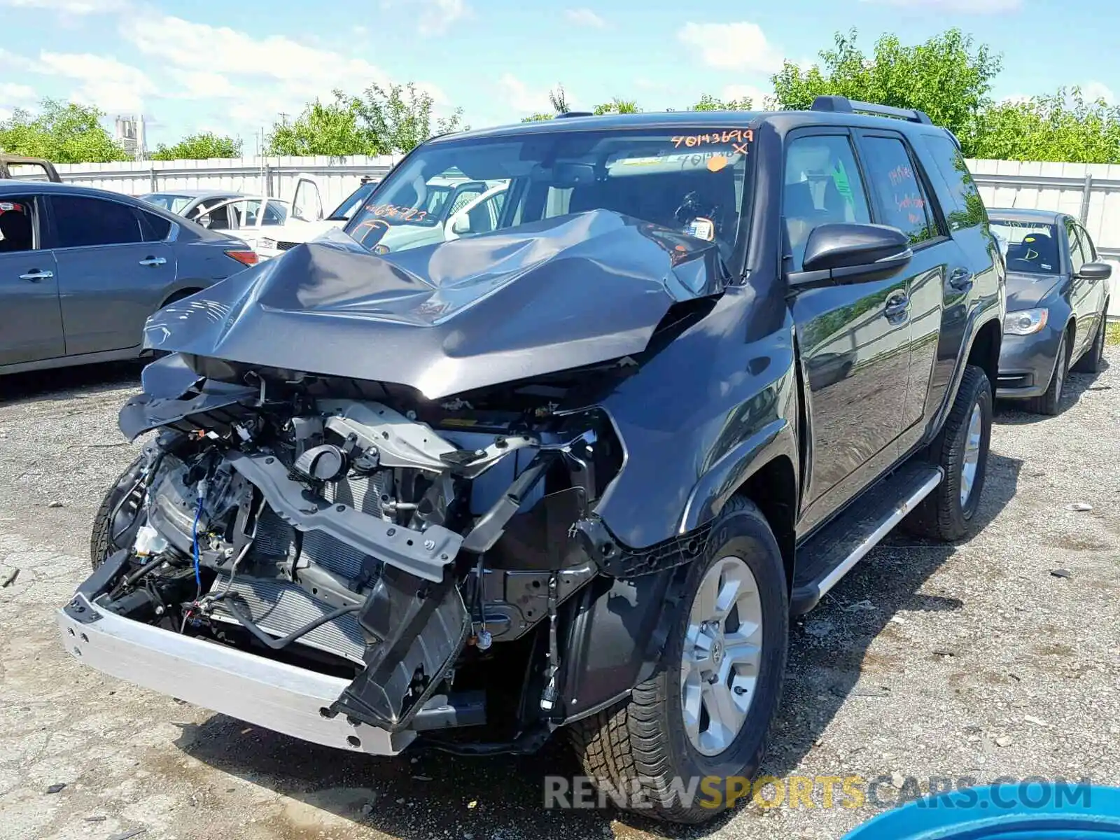 2 Photograph of a damaged car JTEBU5JR7K5656723 TOYOTA 4RUNNER SR 2019