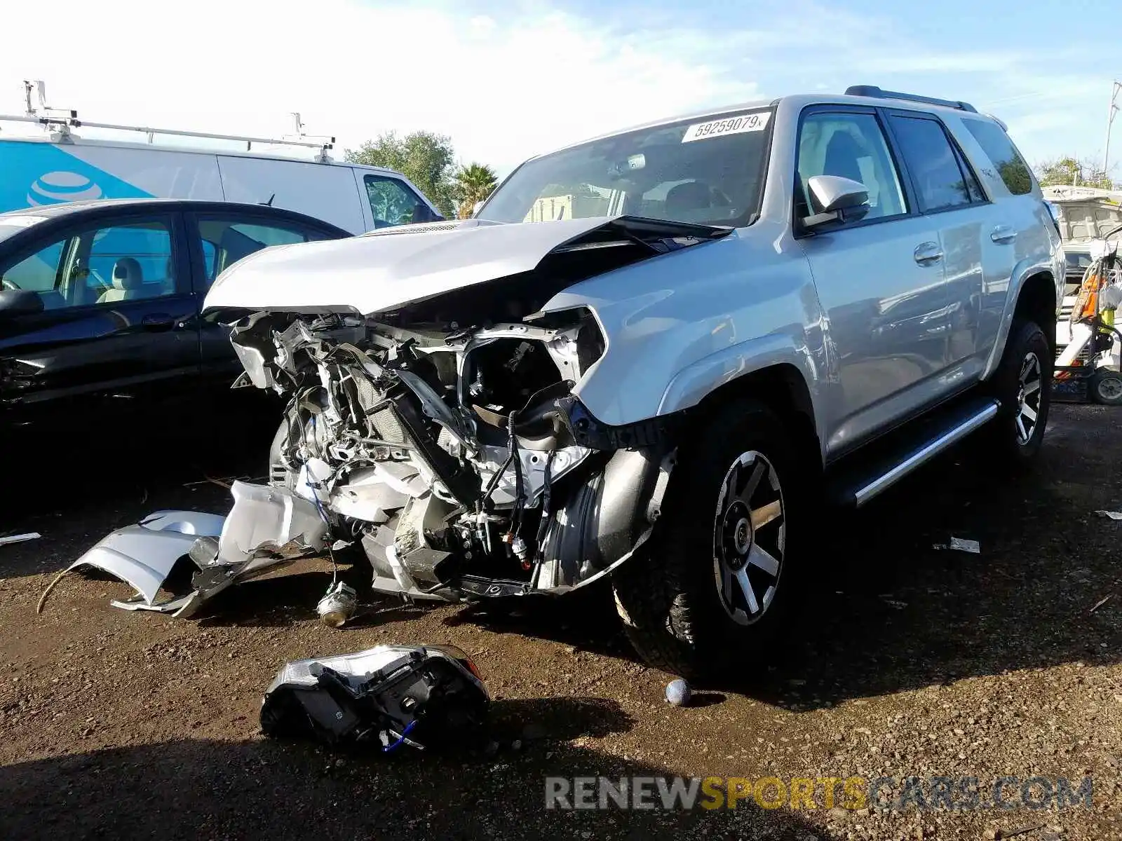 2 Photograph of a damaged car JTEBU5JR7K5701658 TOYOTA 4RUNNER SR 2019