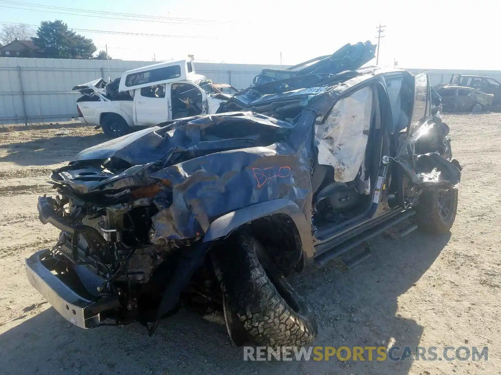 2 Photograph of a damaged car JTEBU5JR9K5668369 TOYOTA 4RUNNER SR 2019