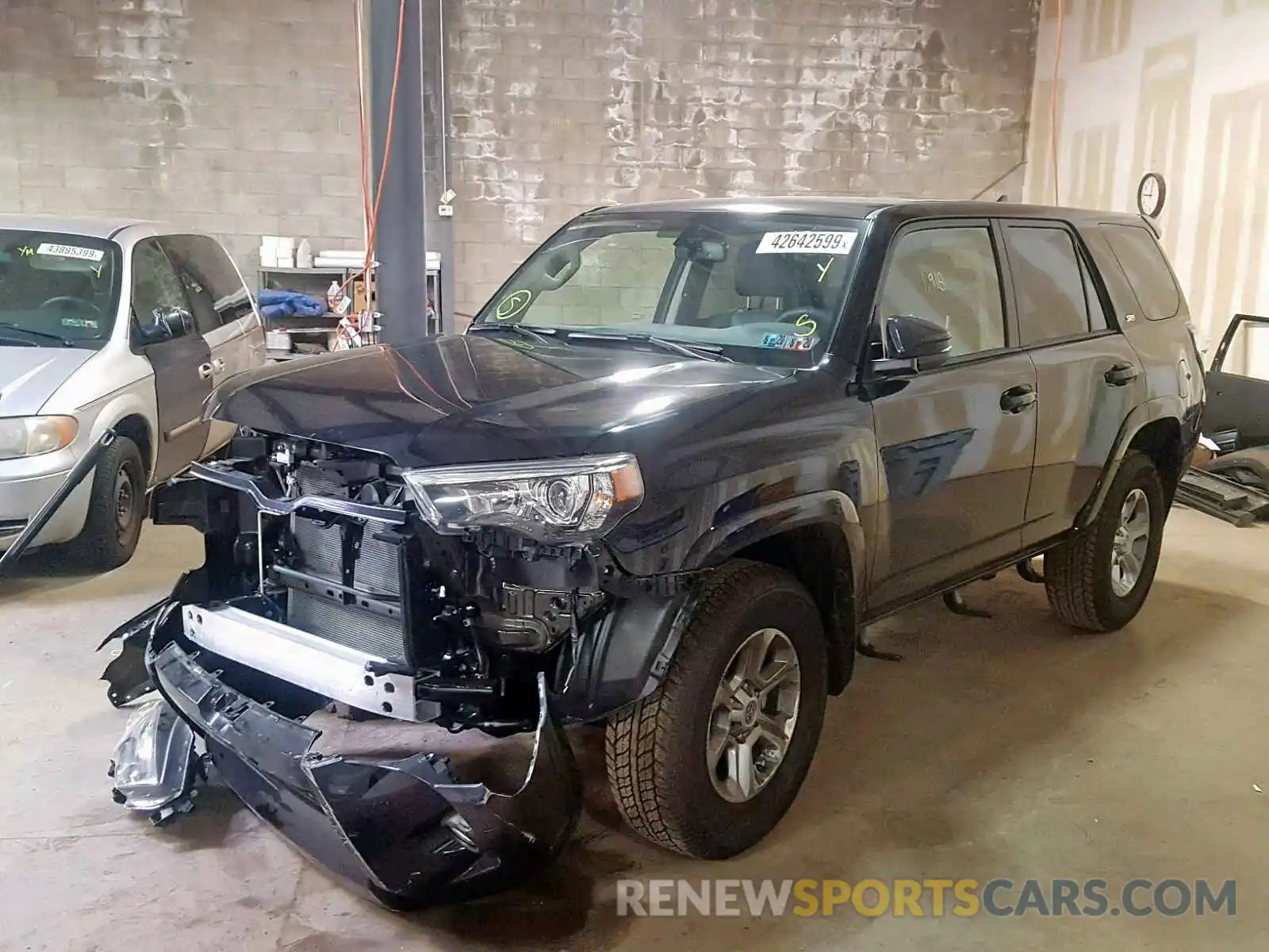 2 Photograph of a damaged car JTEBU5JR9K5692266 TOYOTA 4RUNNER SR 2019