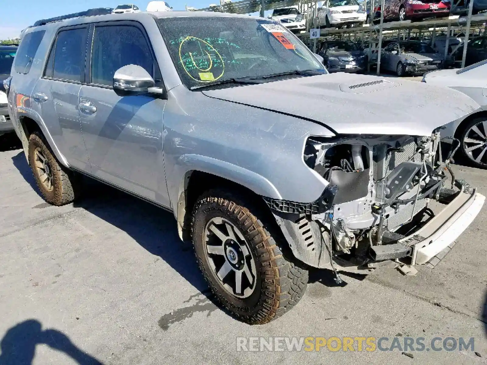 1 Photograph of a damaged car JTEBU5JRXK5628723 TOYOTA 4RUNNER SR 2019