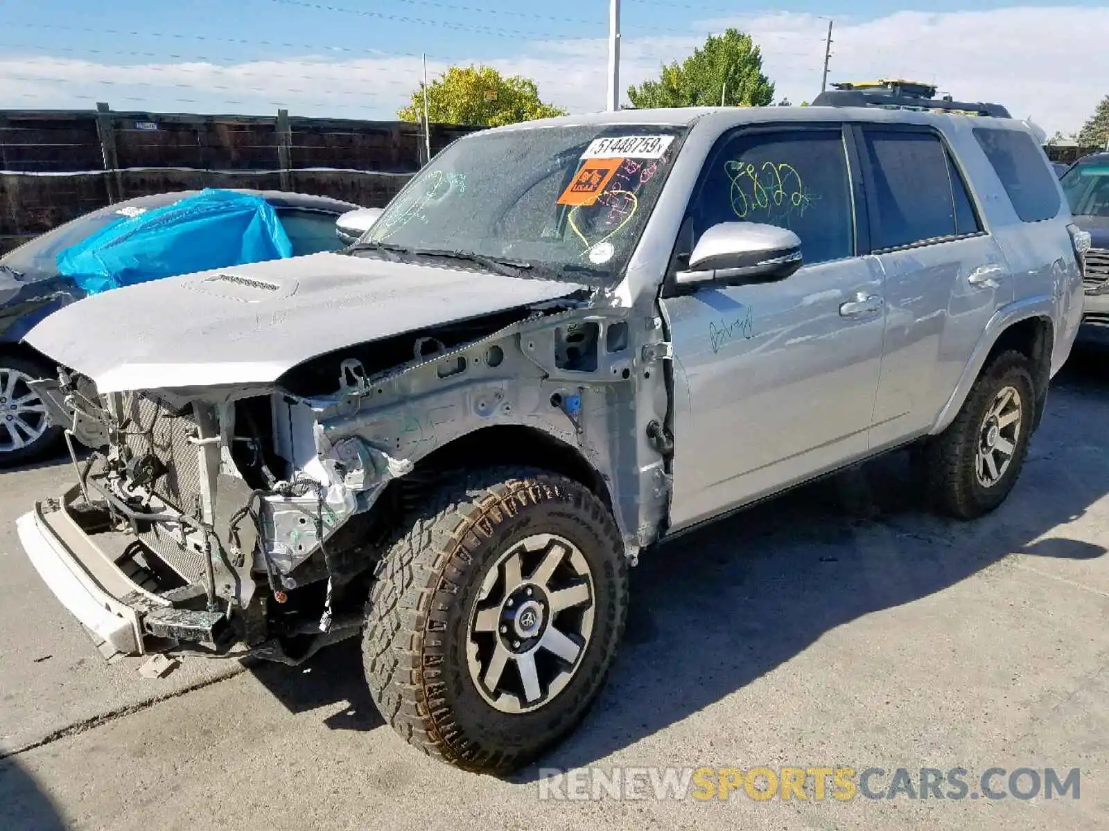 2 Photograph of a damaged car JTEBU5JRXK5628723 TOYOTA 4RUNNER SR 2019