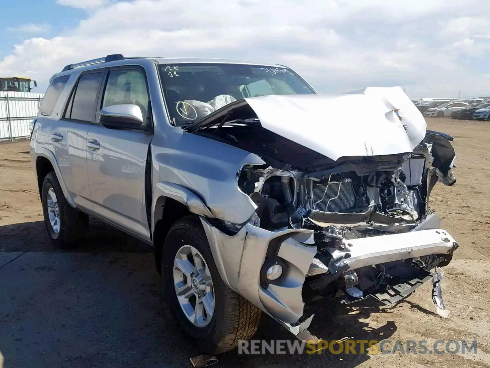 1 Photograph of a damaged car JTEBU5JRXK5644341 TOYOTA 4RUNNER SR 2019