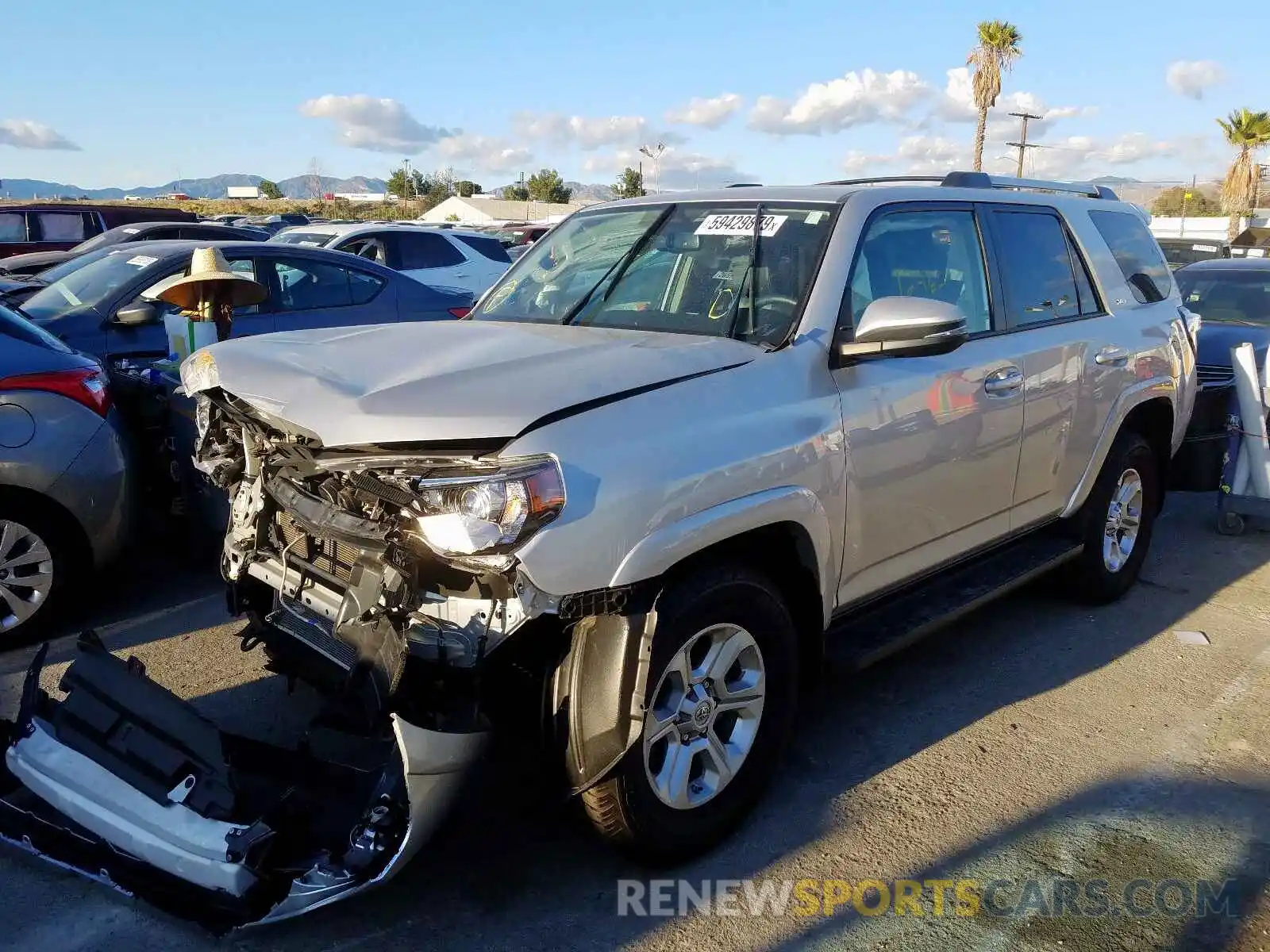 2 Photograph of a damaged car JTEZU5JRXK5198528 TOYOTA 4RUNNER SR 2019