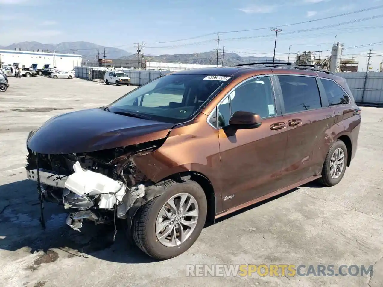 1 Photograph of a damaged car 5TDKRKEC6MS059523 TOYOTA All Models 2021