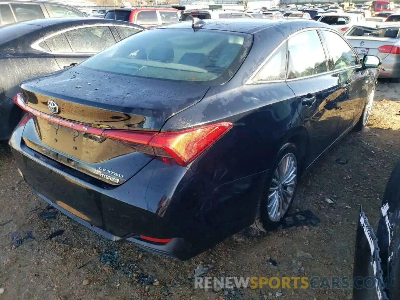 4 Photograph of a damaged car 4T1B21FB1KU010013 TOYOTA AVALON 2019