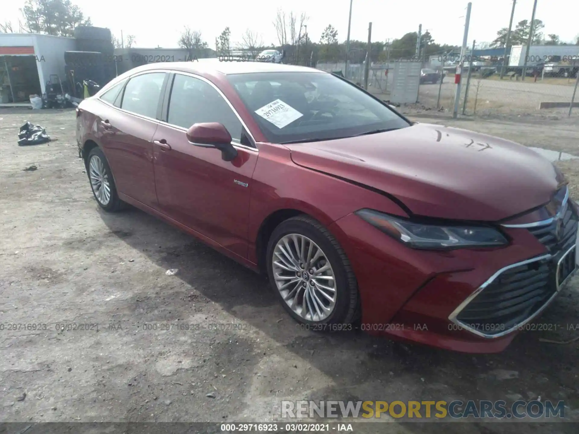 1 Photograph of a damaged car 4T1B21FB3KU006495 TOYOTA AVALON 2019