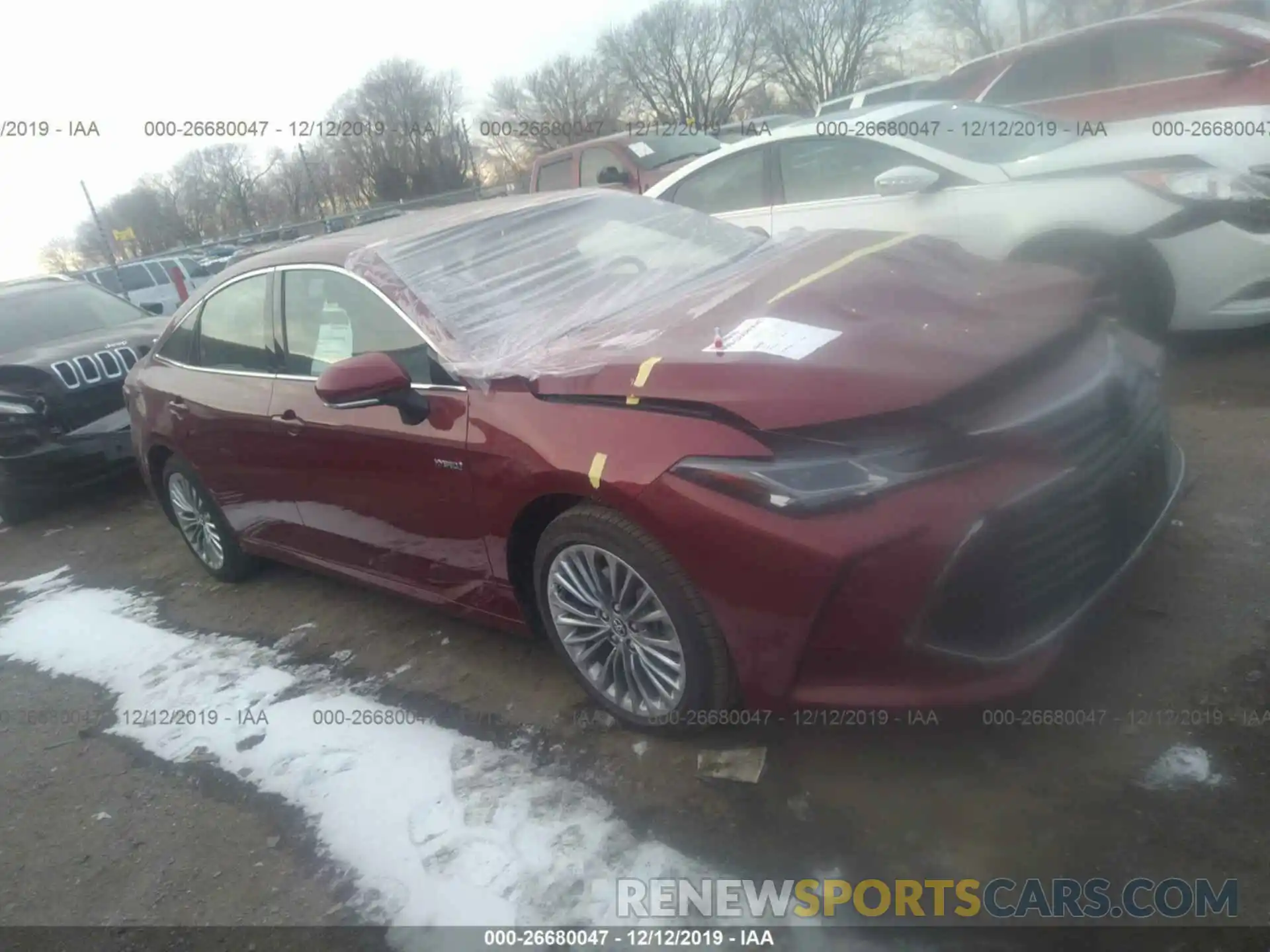 1 Photograph of a damaged car 4T1B21FB5KU009561 TOYOTA AVALON 2019