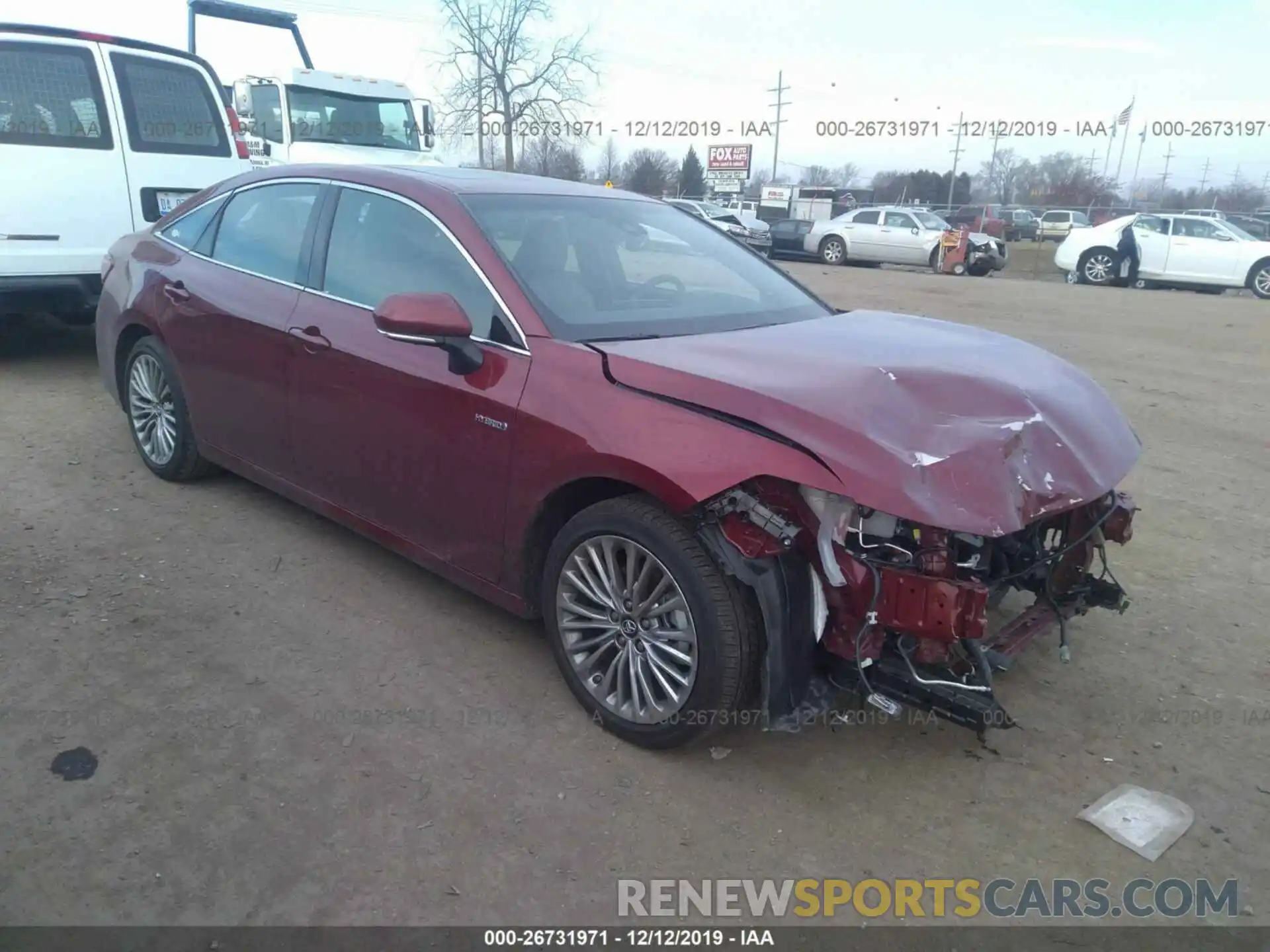 1 Photograph of a damaged car 4T1B21FB7KU001770 TOYOTA AVALON 2019