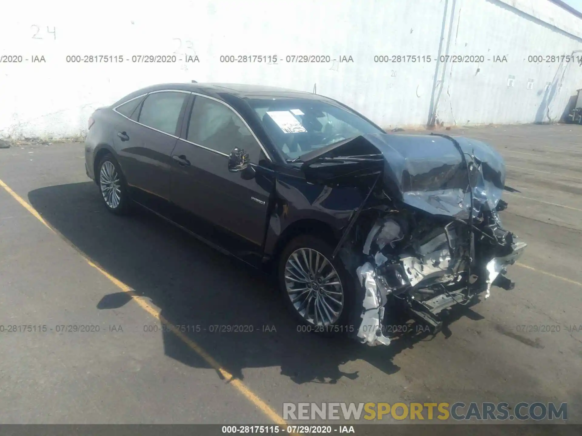 1 Photograph of a damaged car 4T1B21FB7KU007570 TOYOTA AVALON 2019