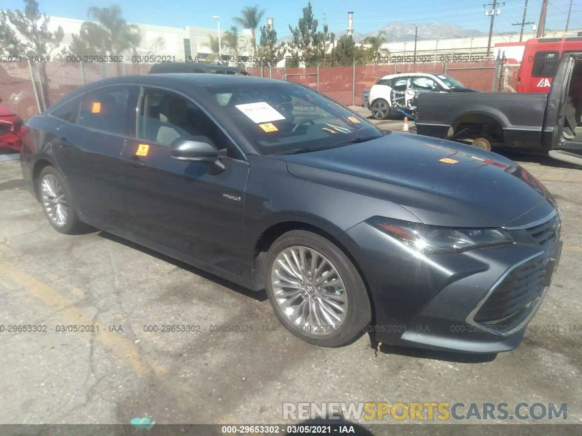 1 Photograph of a damaged car 4T1B21FB7KU008881 TOYOTA AVALON 2019