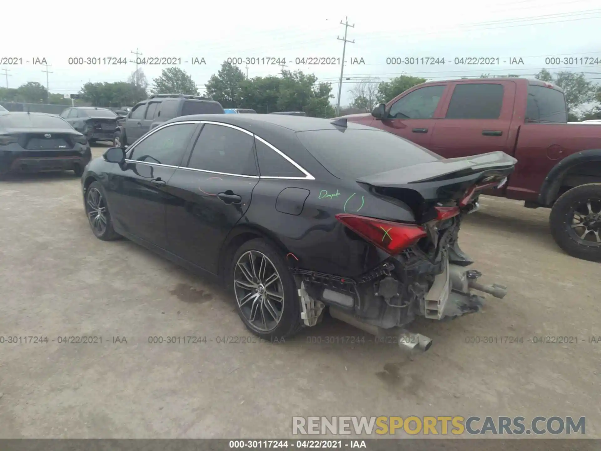 3 Photograph of a damaged car 4T1BZ1FB2KU016186 TOYOTA AVALON 2019