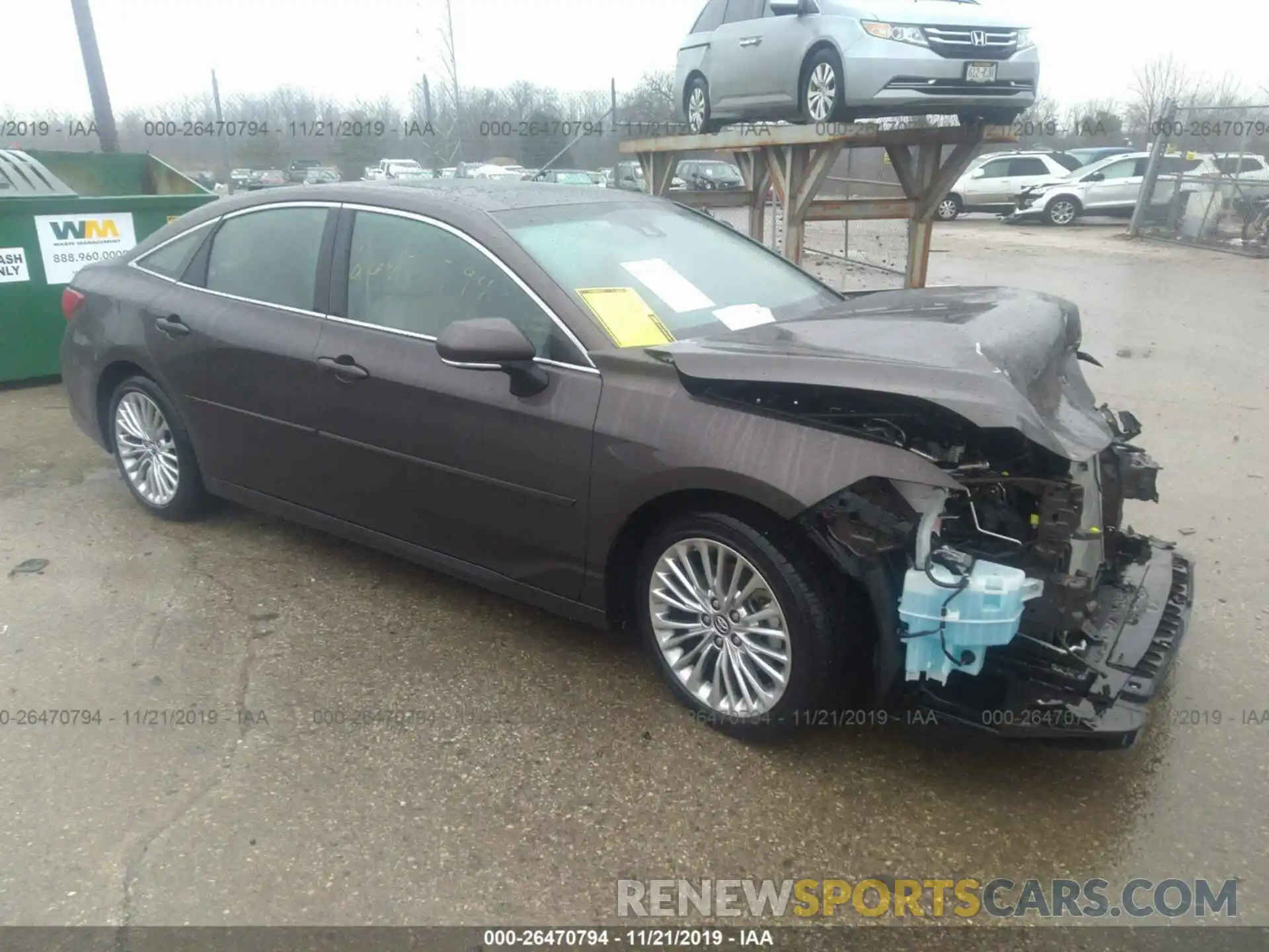 1 Photograph of a damaged car 4T1BZ1FB2KU019623 TOYOTA AVALON 2019