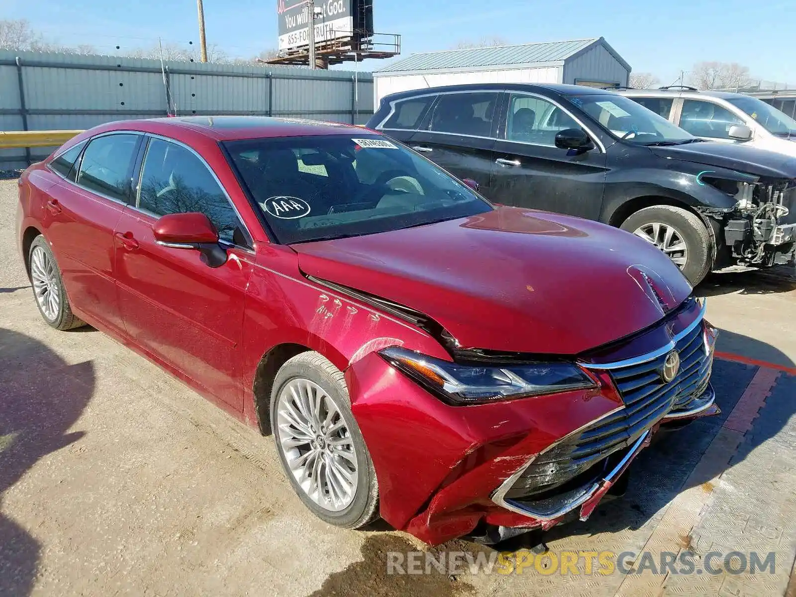 1 Photograph of a damaged car 4T1BZ1FB2KU026927 TOYOTA AVALON 2019