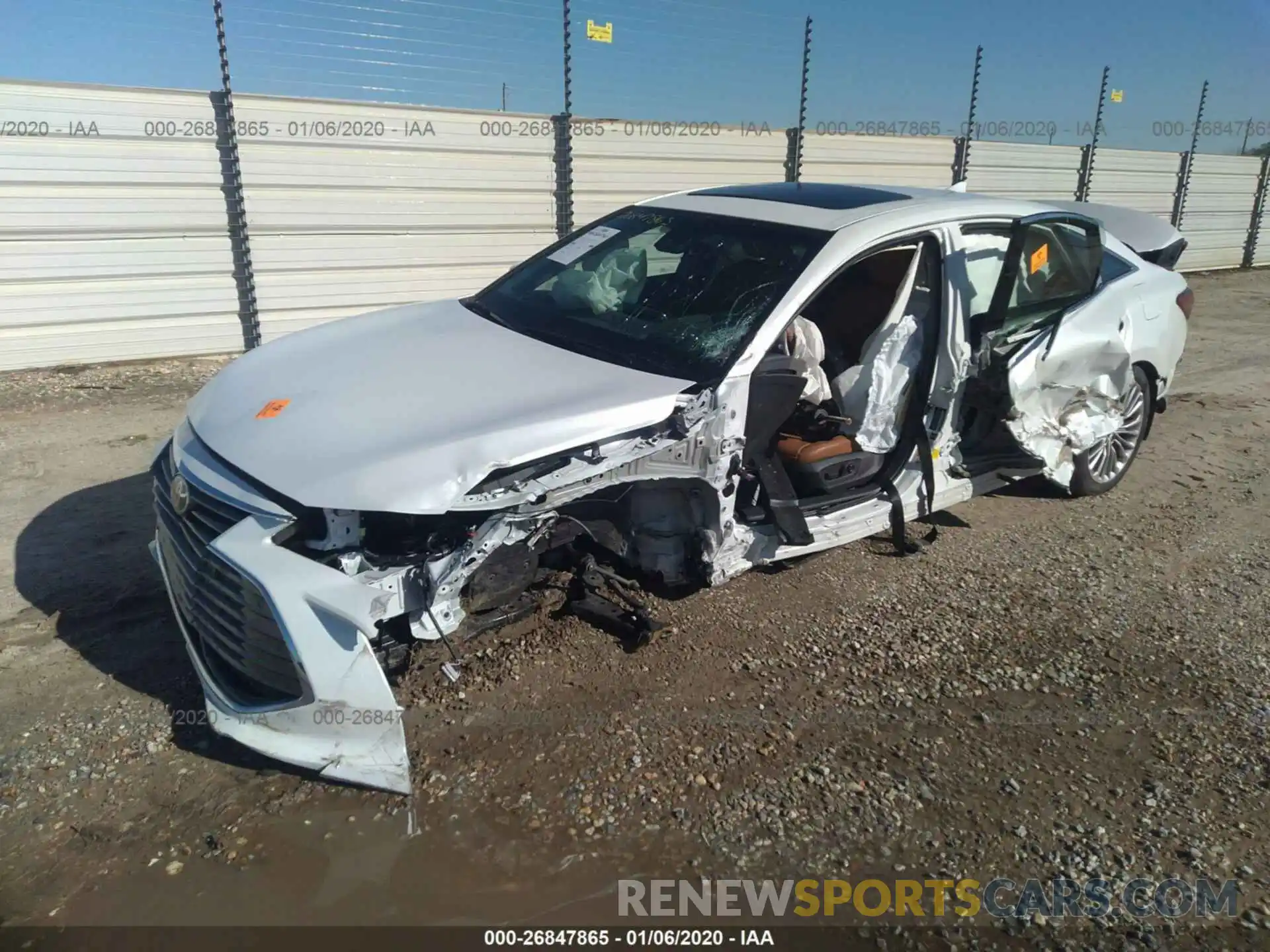 2 Photograph of a damaged car 4T1BZ1FB5KU007420 TOYOTA AVALON 2019