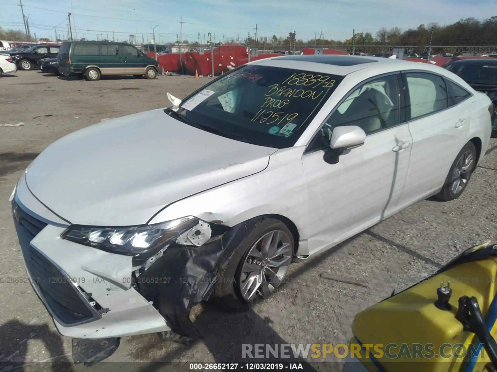 2 Photograph of a damaged car 4T1BZ1FB6KU006597 TOYOTA AVALON 2019