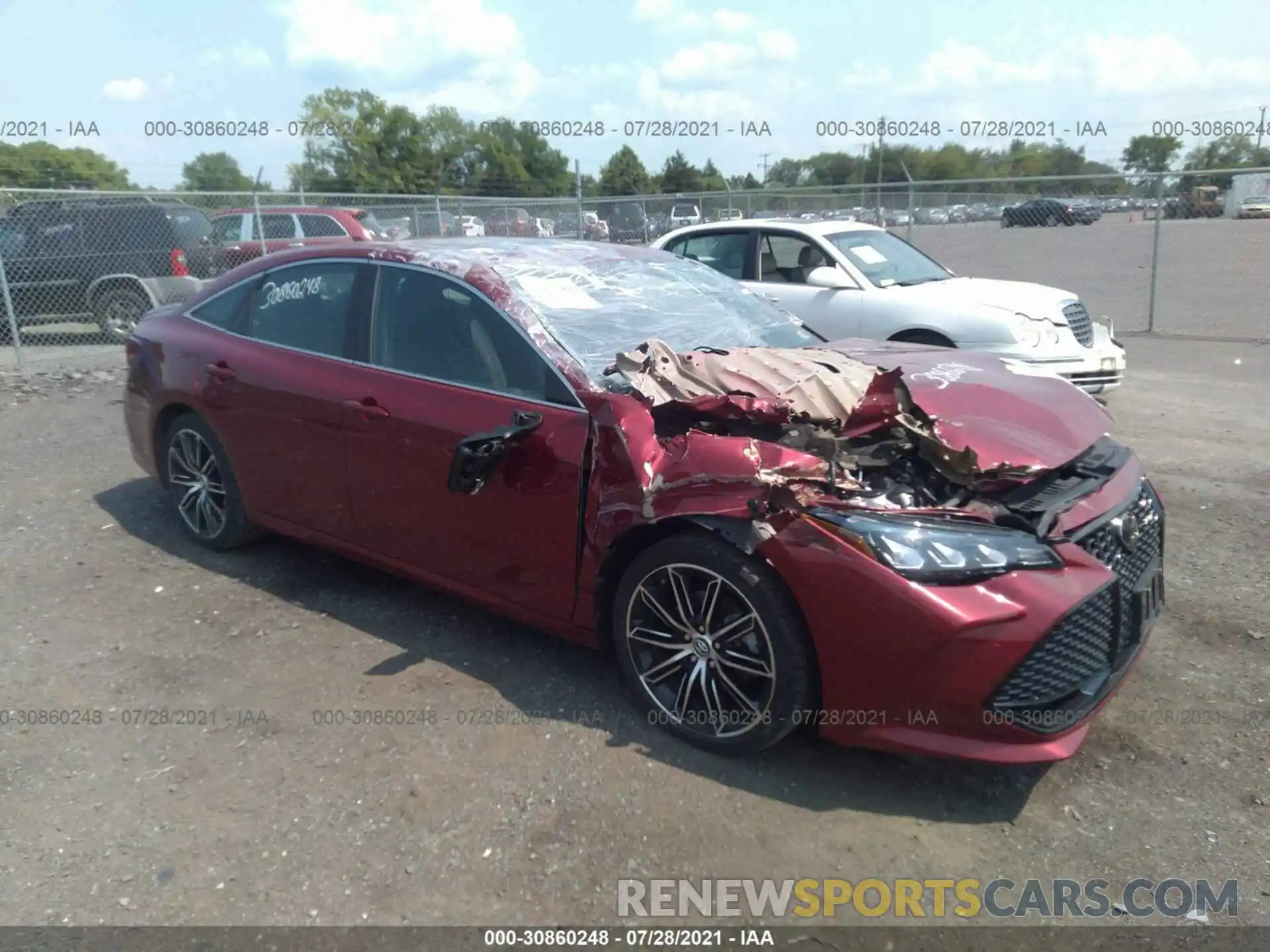 1 Photograph of a damaged car 4T1BZ1FB6KU018183 TOYOTA AVALON 2019