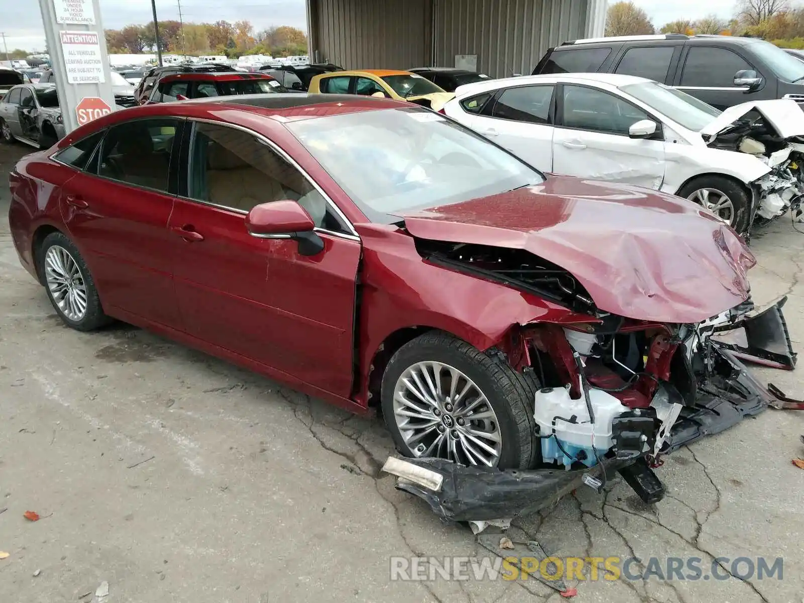 1 Photograph of a damaged car 4T1BZ1FB7KU014580 TOYOTA AVALON 2019