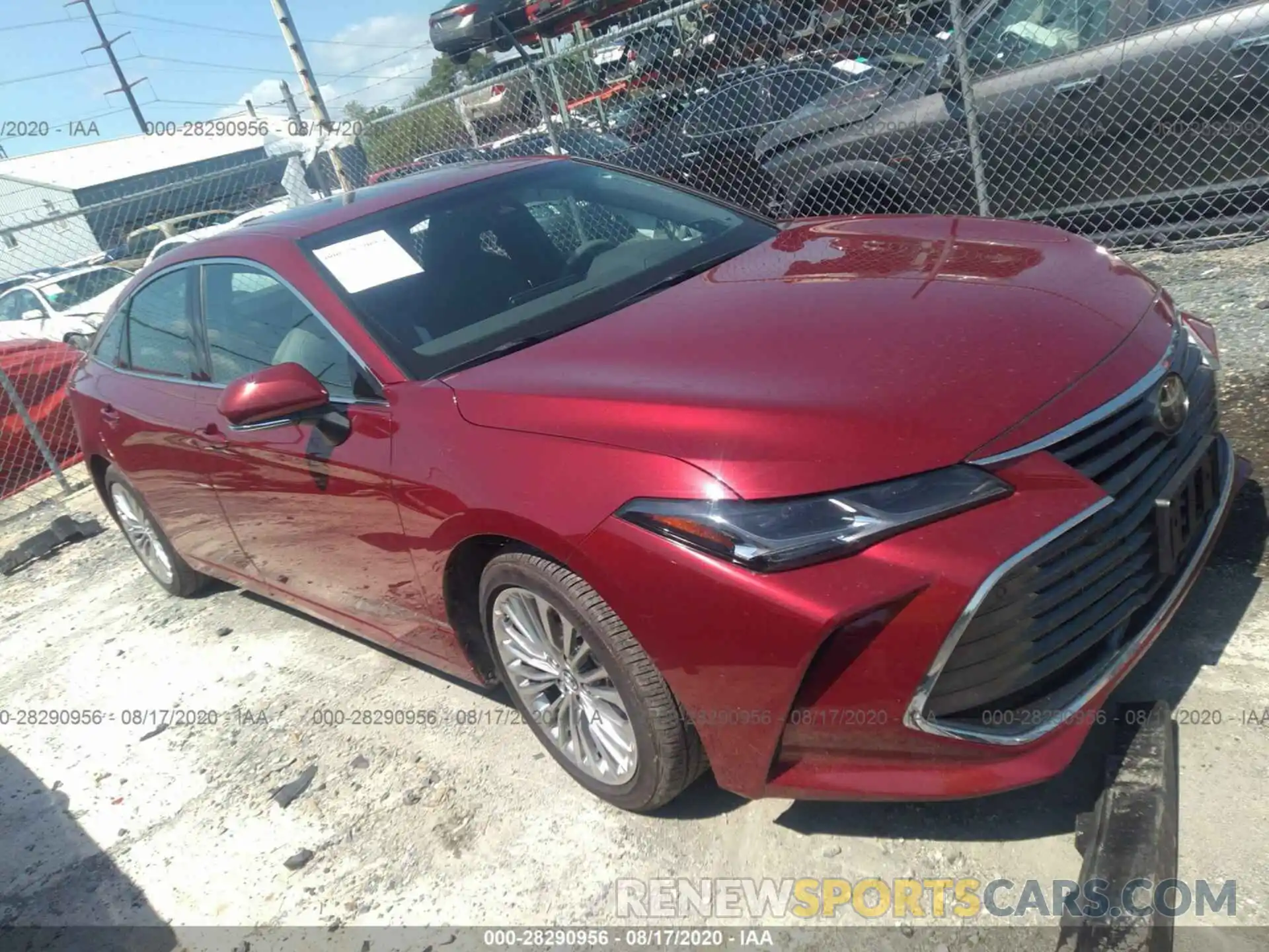 1 Photograph of a damaged car 4T1BZ1FB8KU028116 TOYOTA AVALON 2019