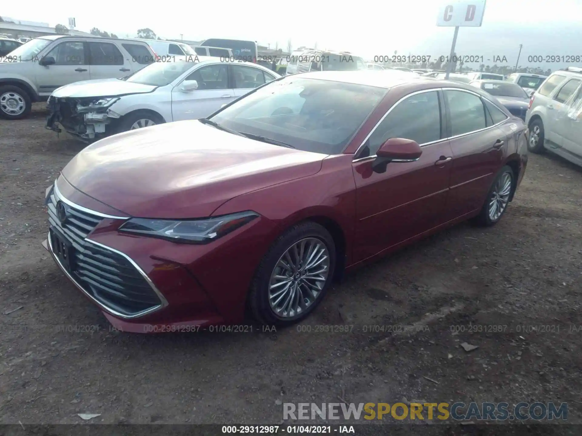 2 Photograph of a damaged car 4T1BZ1FBXKU035584 TOYOTA AVALON 2019