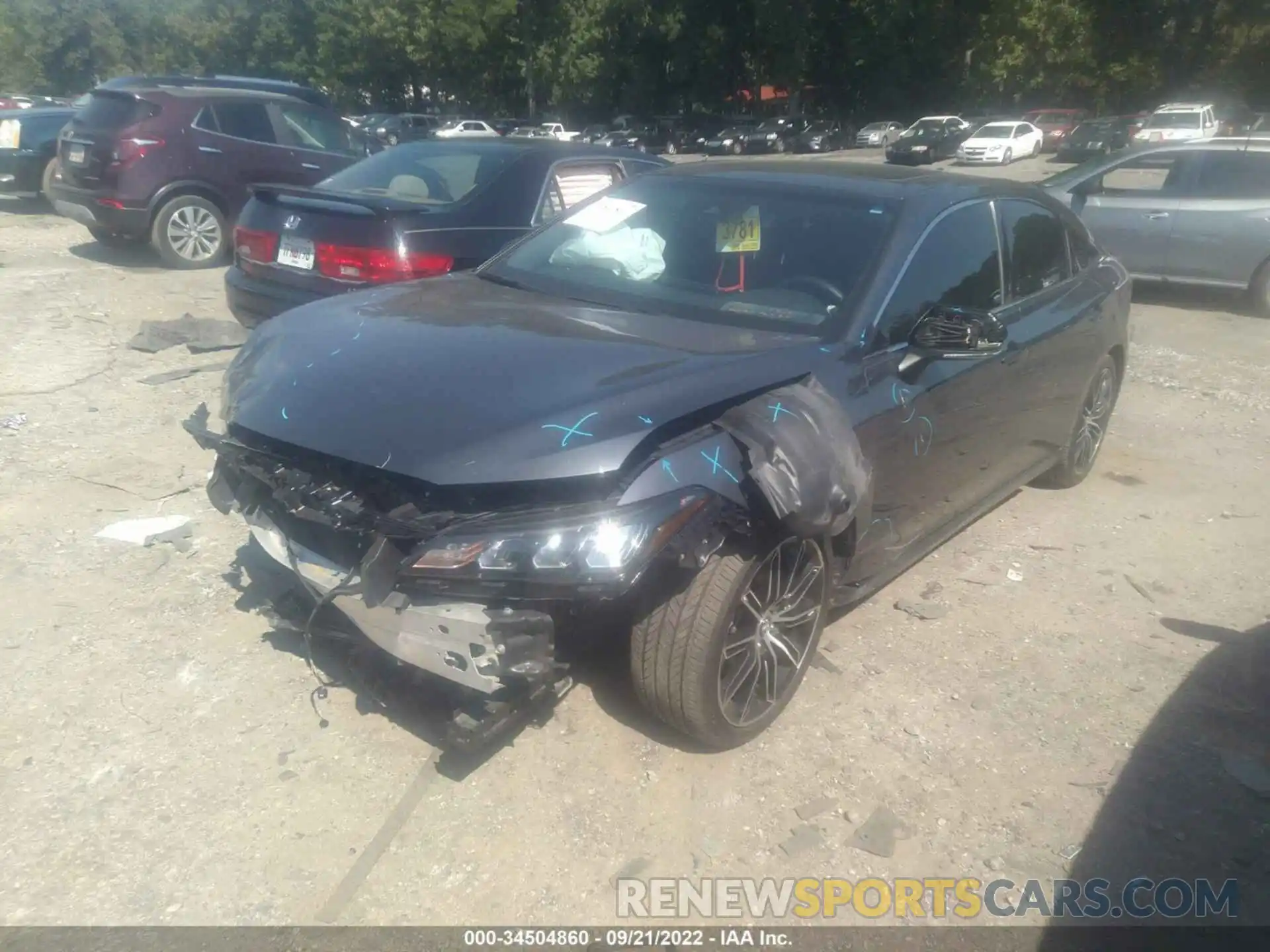 2 Photograph of a damaged car 4T1EZ1FBXLU046115 TOYOTA AVALON 2020