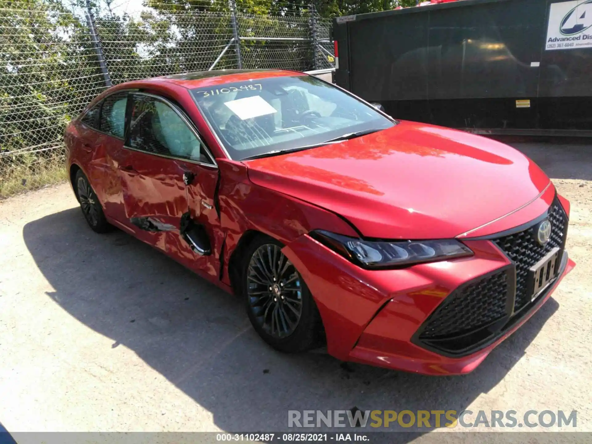 1 Photograph of a damaged car 4T1EA1AB5MU002605 TOYOTA AVALON 2021