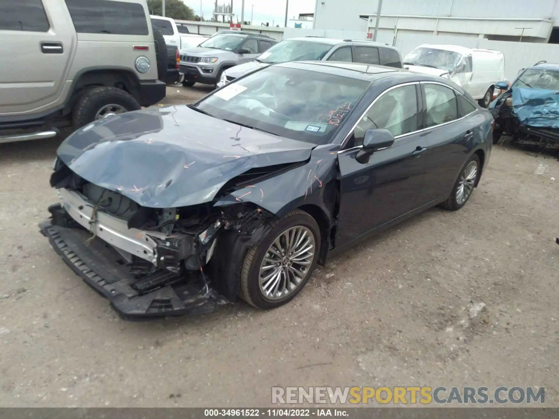 2 Photograph of a damaged car 4T1DZ1FB4NU081375 TOYOTA AVALON 2022