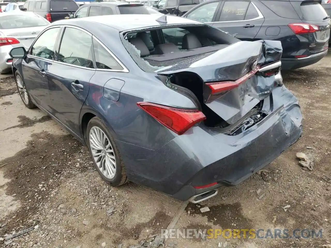 3 Photograph of a damaged car 4T1DZ1FB8NU075370 TOYOTA AVALON 2022