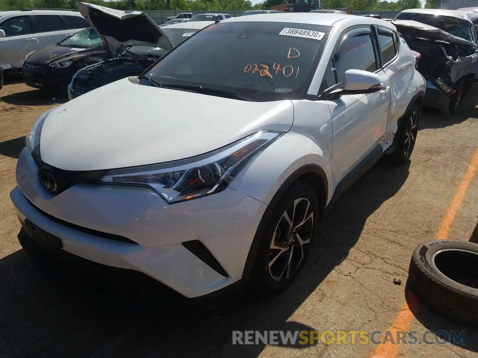 2 Photograph of a damaged car JTNKHMBX0K1022401 TOYOTA C-HR 2019