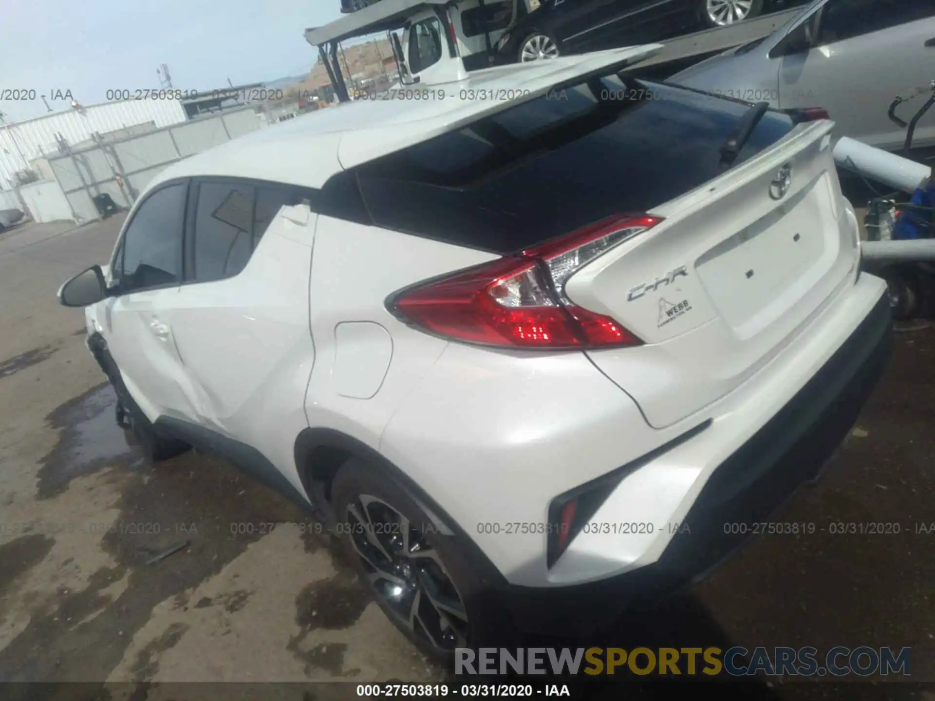 3 Photograph of a damaged car JTNKHMBX0K1033396 TOYOTA C-HR 2019