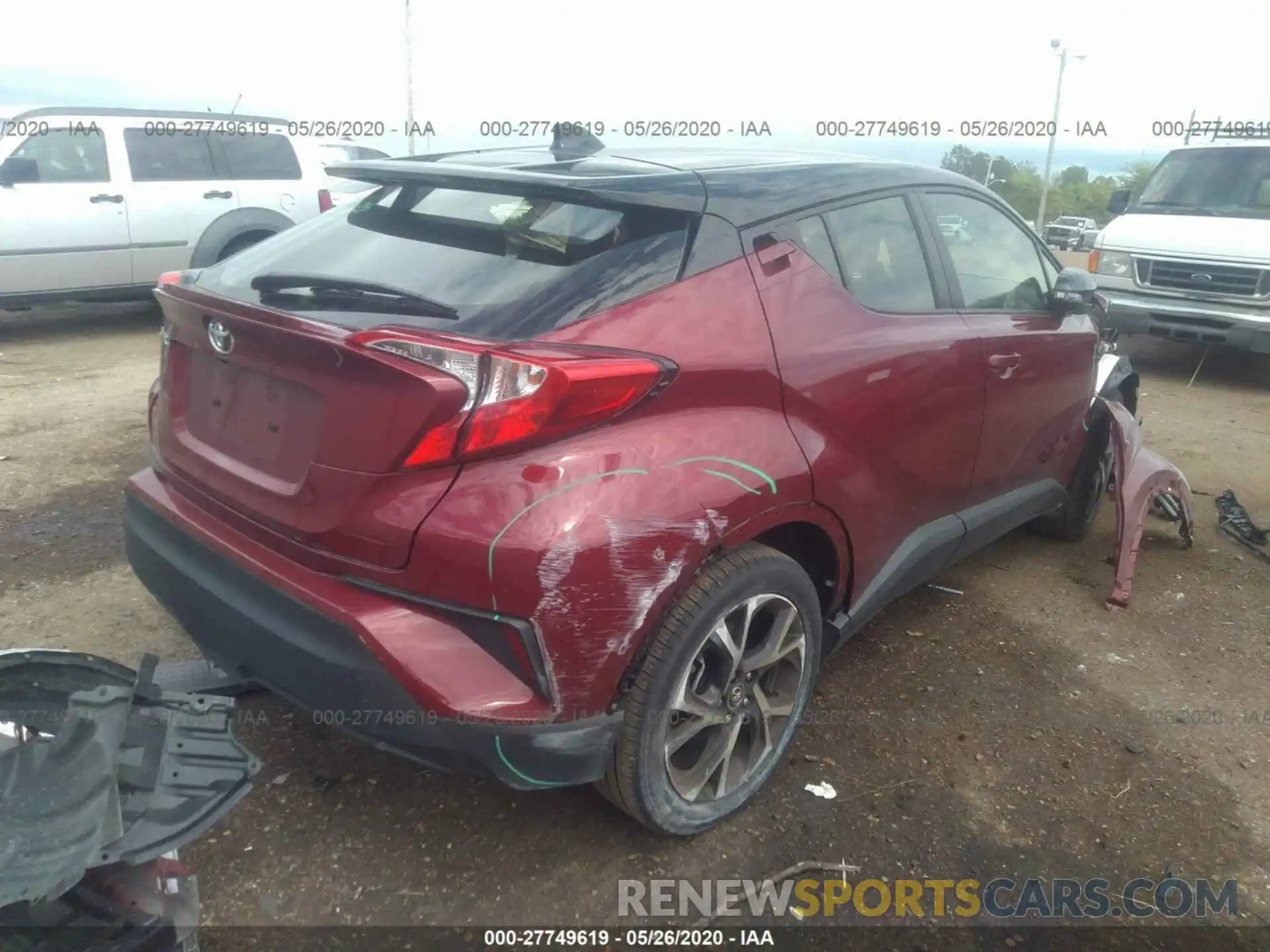 4 Photograph of a damaged car JTNKHMBX0K1049971 TOYOTA C-HR 2019