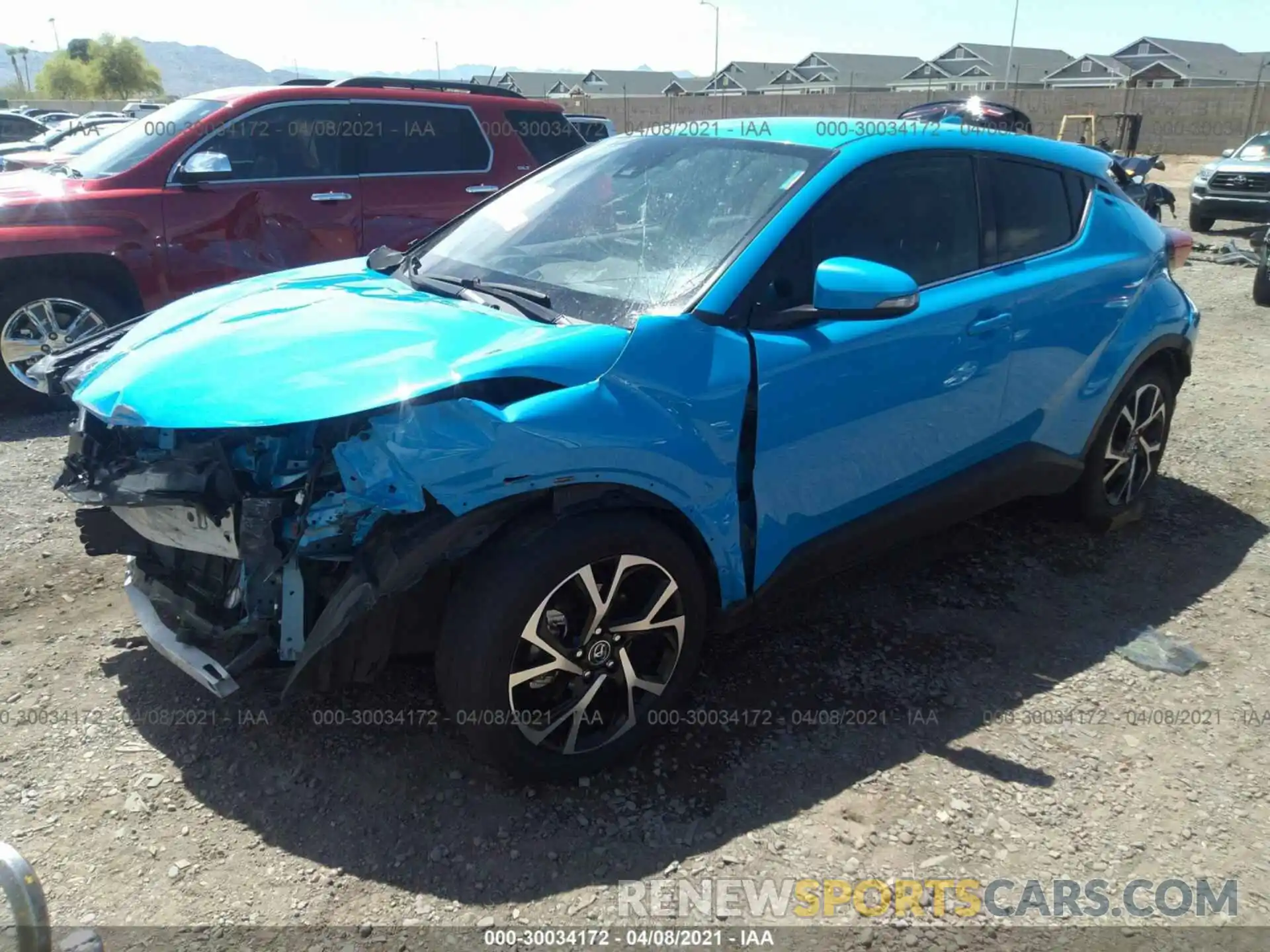 2 Photograph of a damaged car JTNKHMBX1K1013626 TOYOTA C-HR 2019