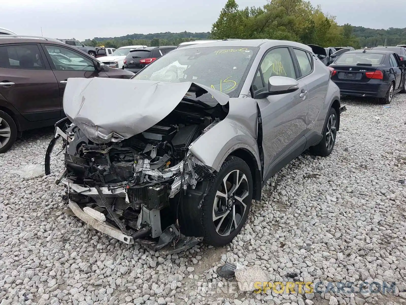 2 Photograph of a damaged car JTNKHMBX1K1015232 TOYOTA C-HR 2019