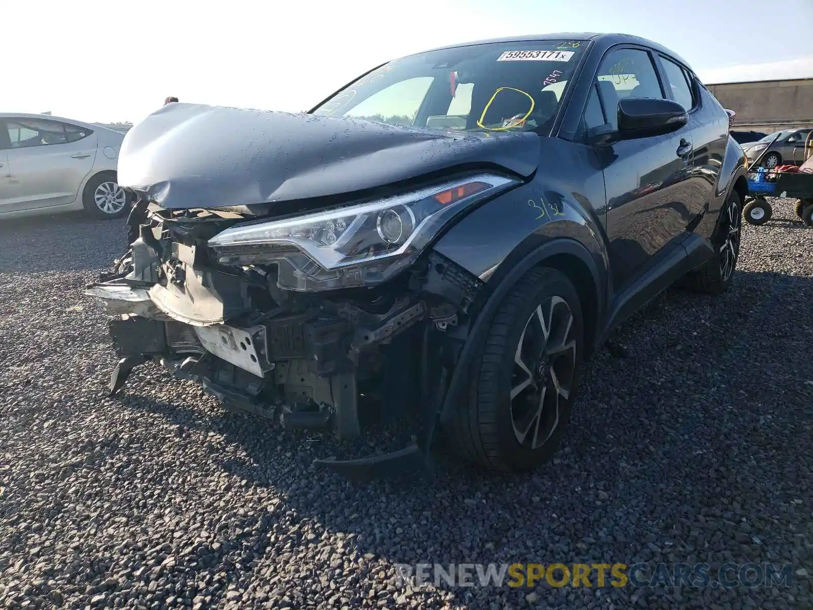 2 Photograph of a damaged car JTNKHMBX1K1015828 TOYOTA C-HR 2019