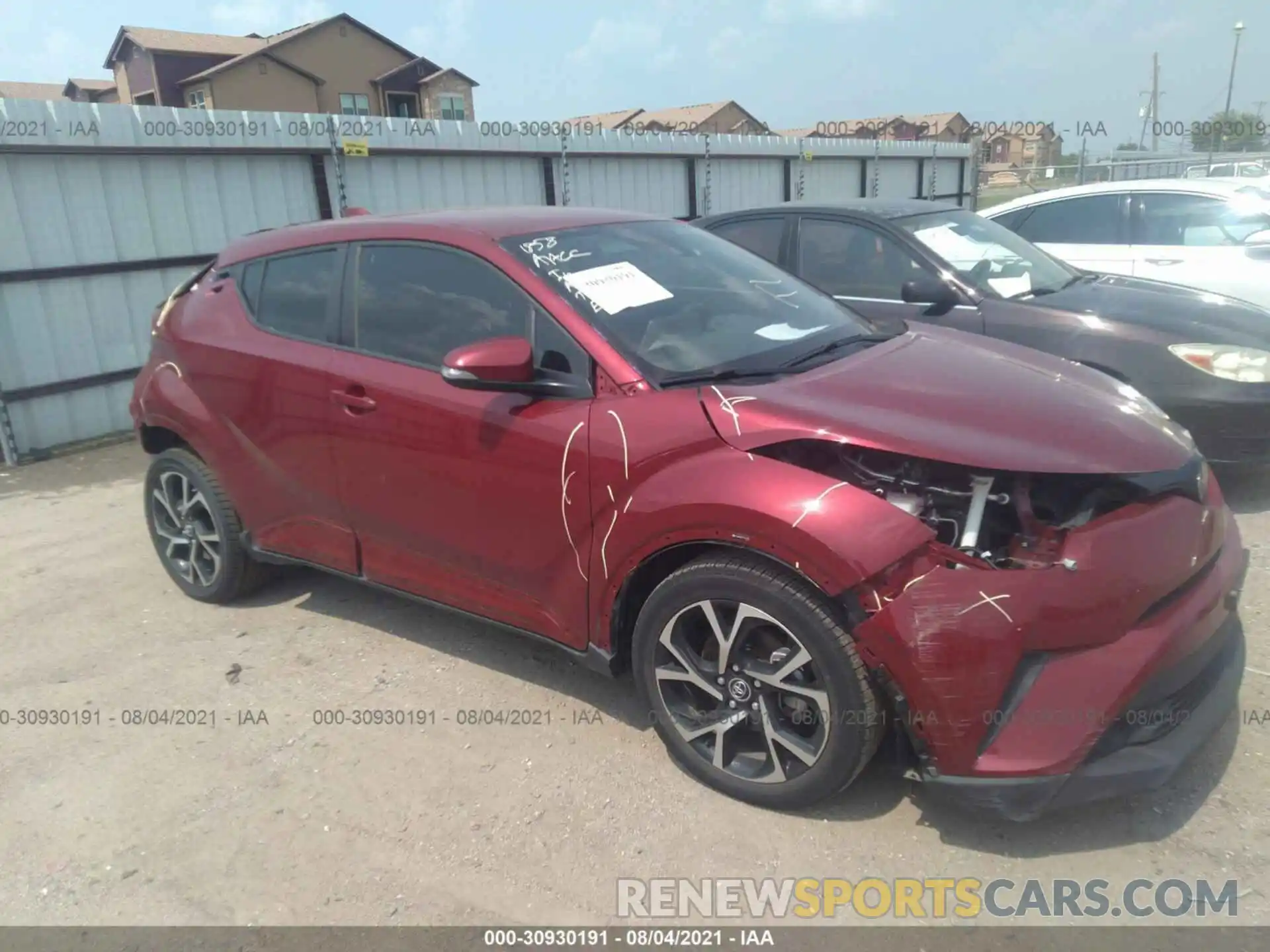 1 Photograph of a damaged car JTNKHMBX1K1021578 TOYOTA C-HR 2019