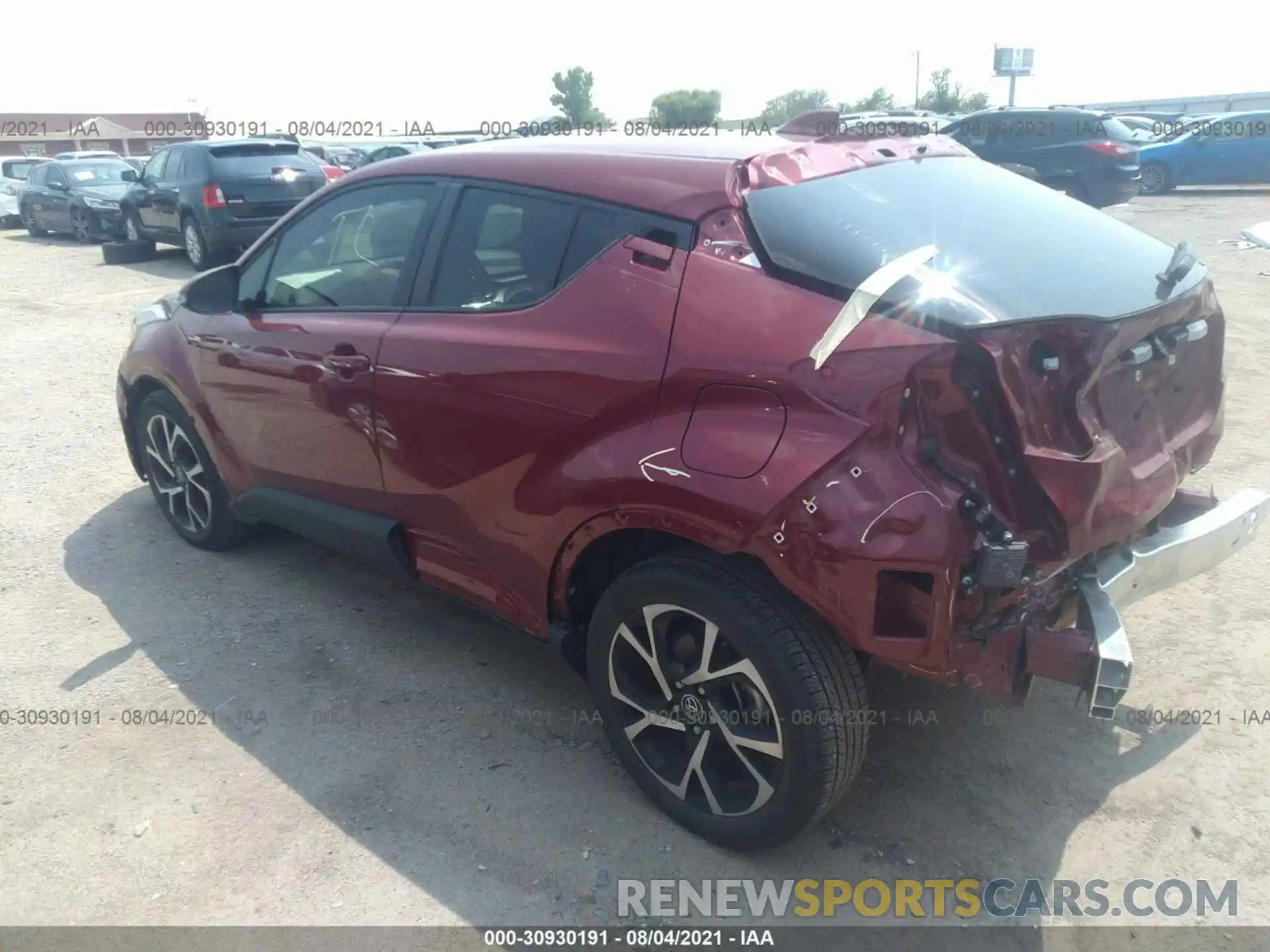 3 Photograph of a damaged car JTNKHMBX1K1021578 TOYOTA C-HR 2019