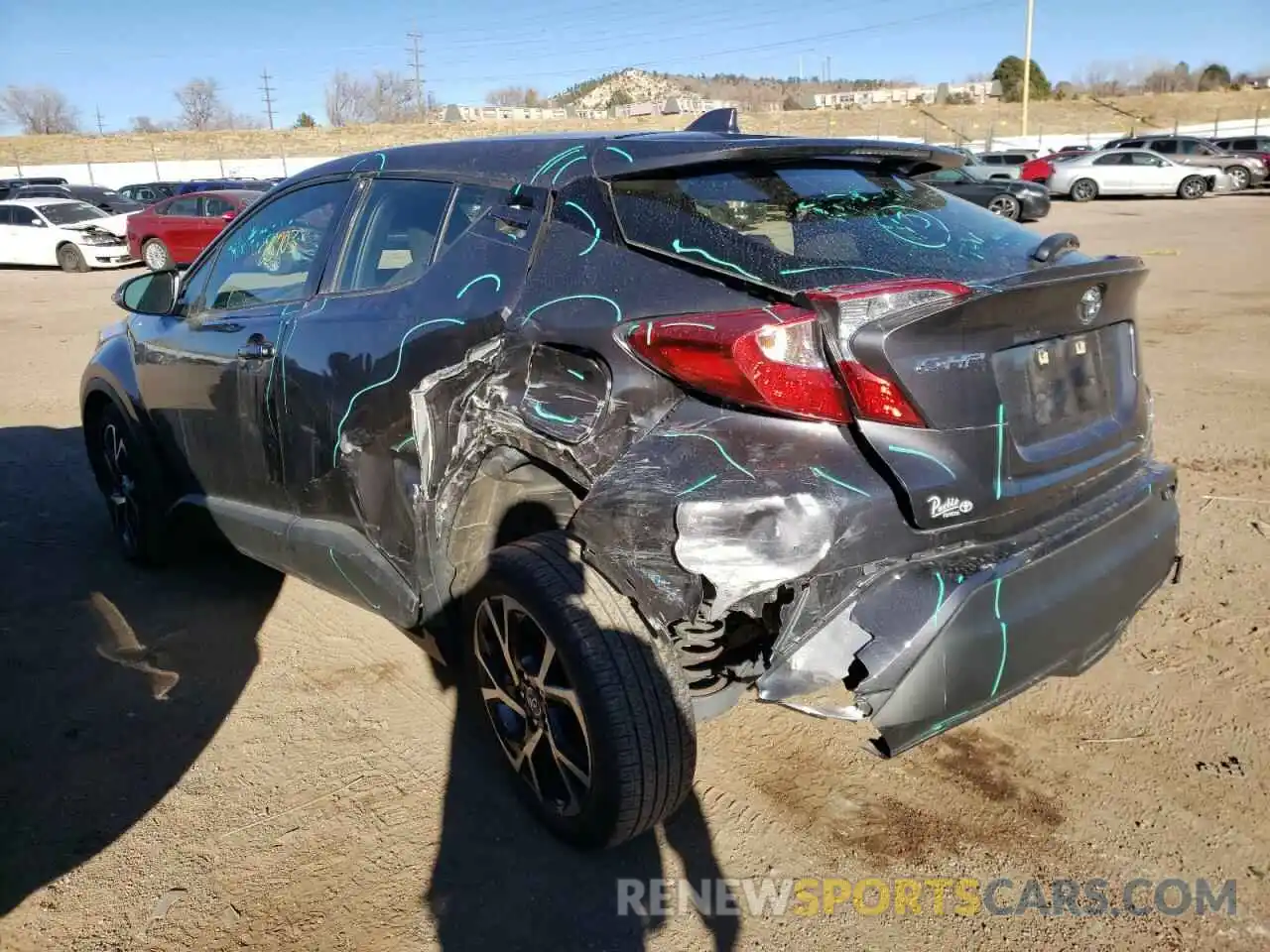 3 Photograph of a damaged car JTNKHMBX1K1029034 TOYOTA C-HR 2019