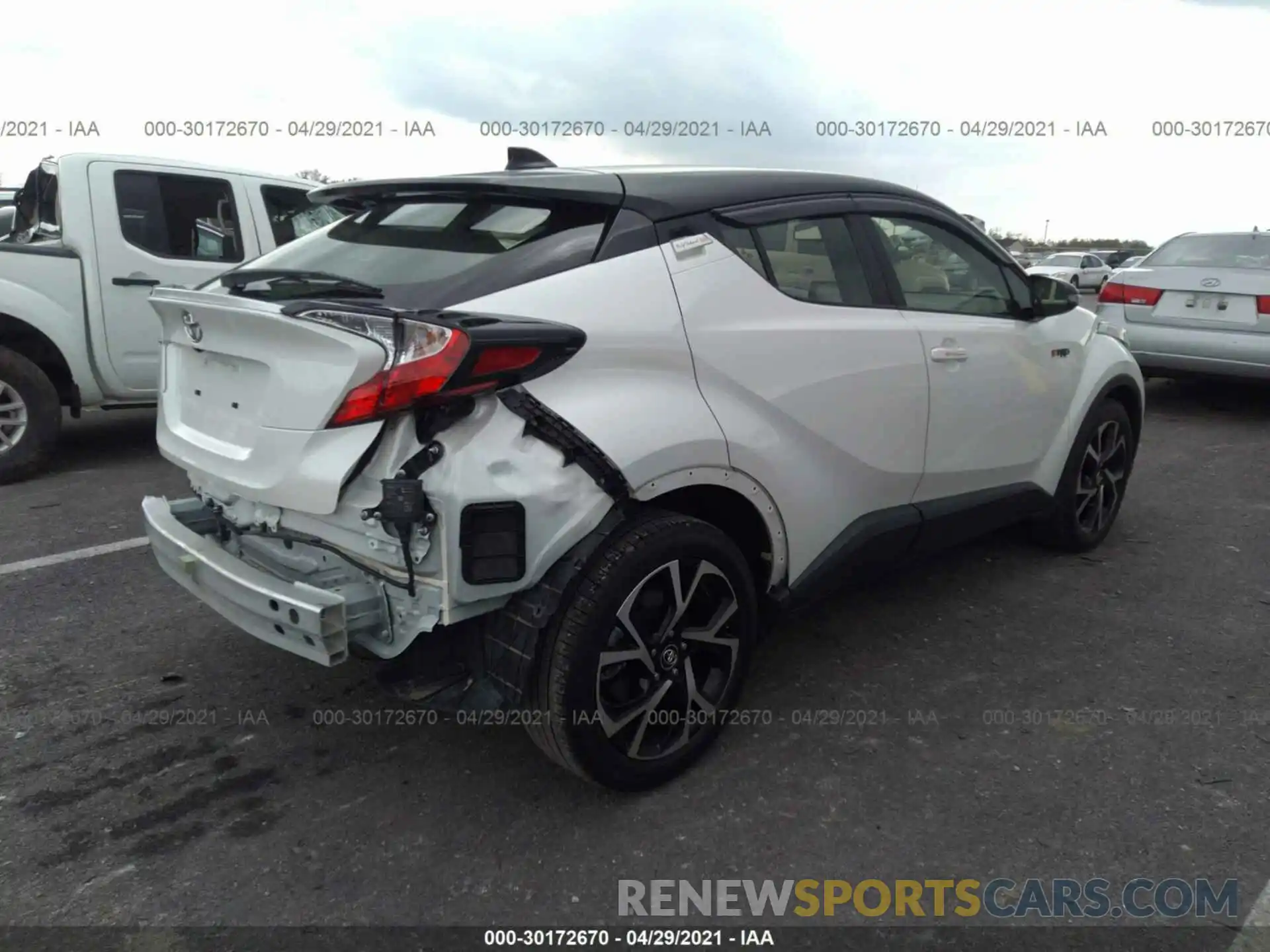 4 Фотография поврежденного автомобиля JTNKHMBX1K1034220 TOYOTA C-HR 2019