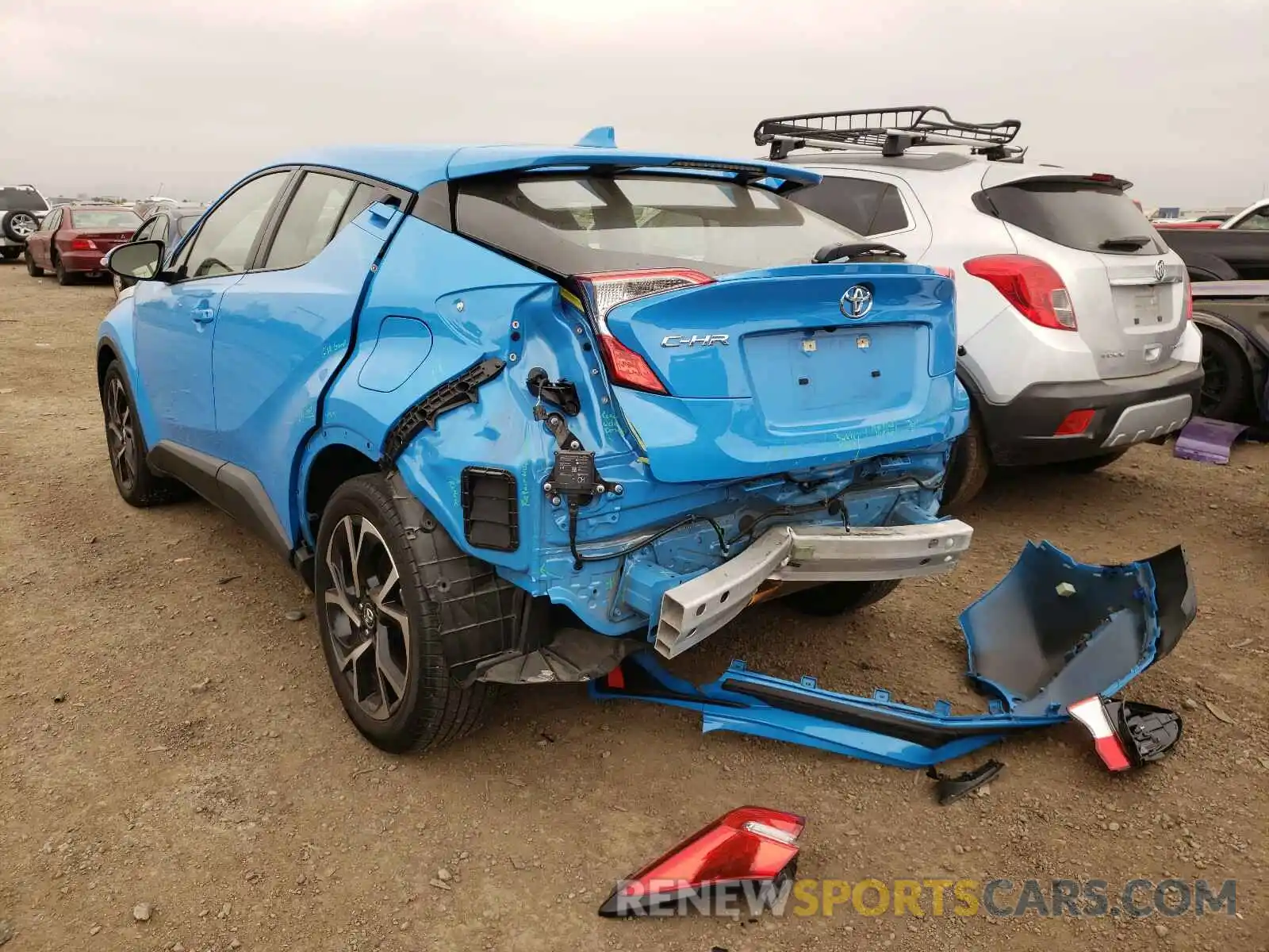 3 Photograph of a damaged car JTNKHMBX1K1042172 TOYOTA C-HR 2019