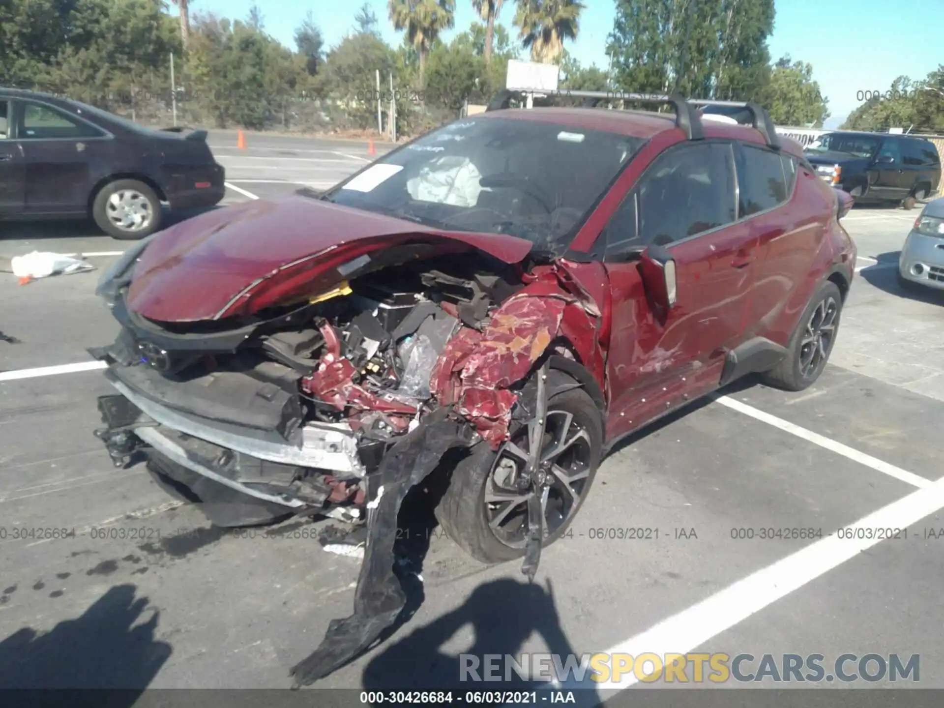 2 Photograph of a damaged car JTNKHMBX1K1051664 TOYOTA C-HR 2019