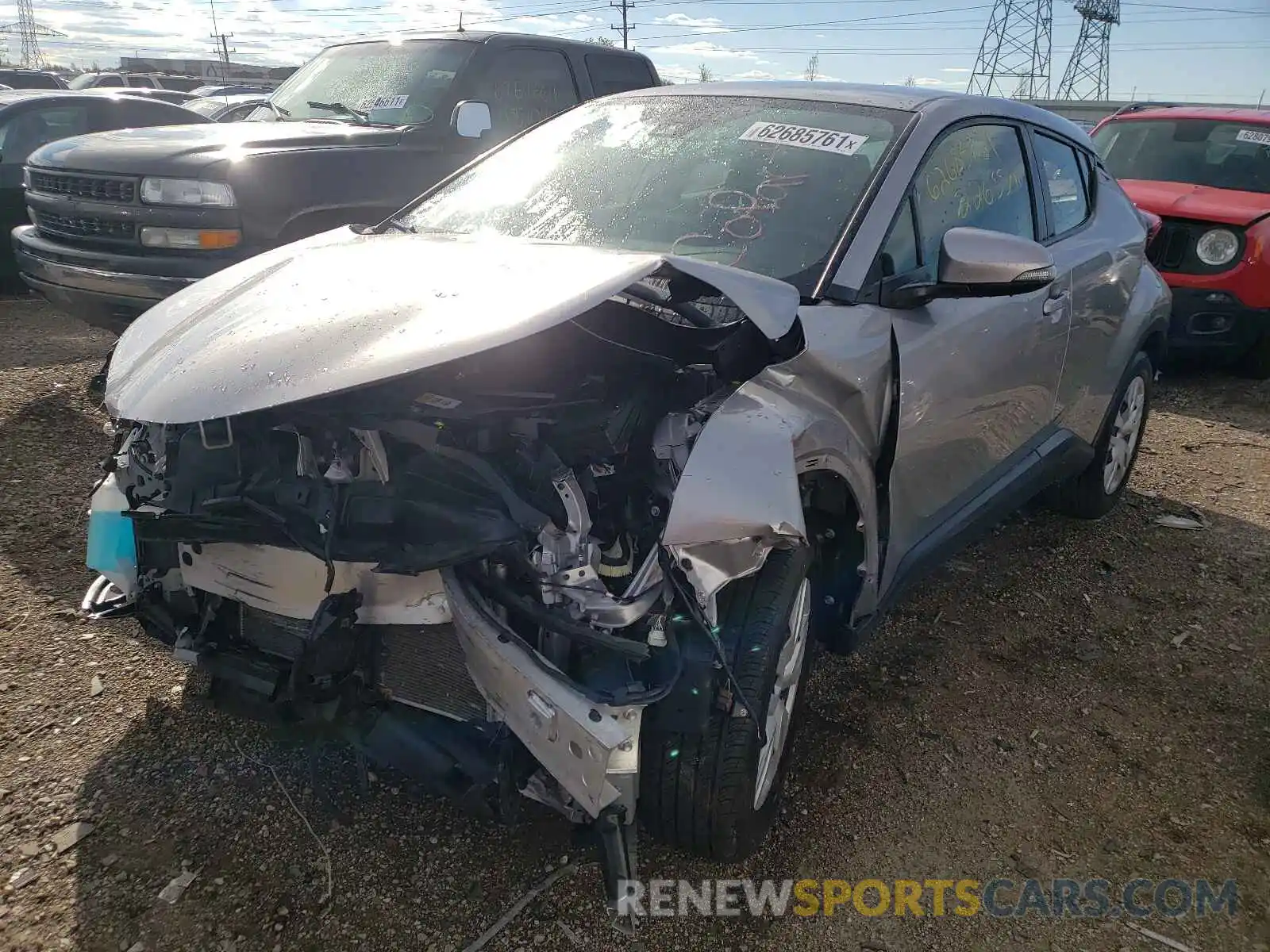 2 Photograph of a damaged car JTNKHMBX1K1061367 TOYOTA C-HR 2019