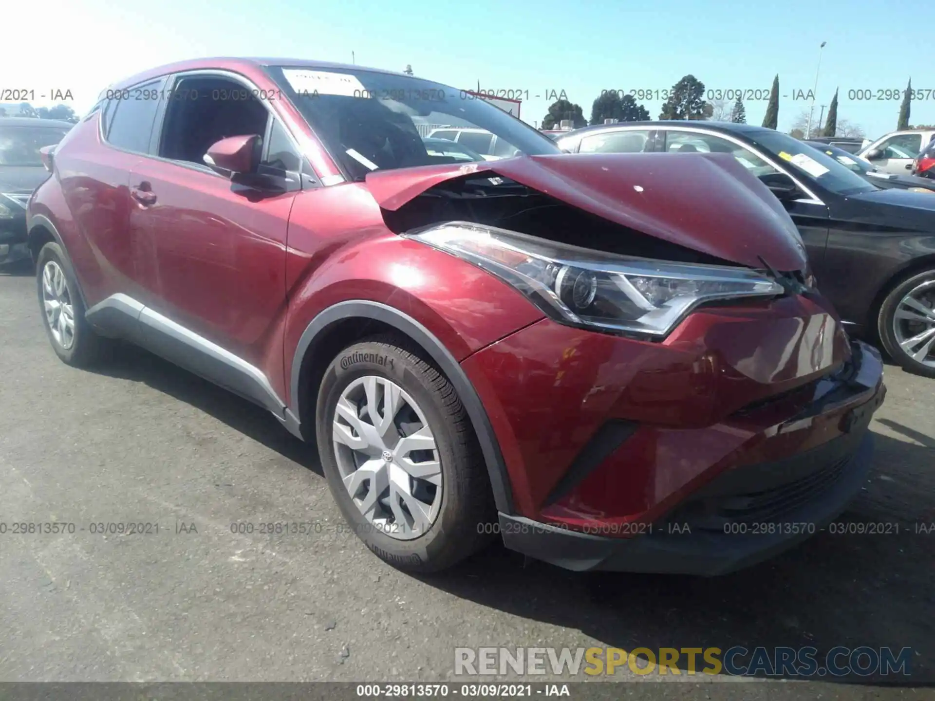 1 Photograph of a damaged car JTNKHMBX2K1016017 TOYOTA C-HR 2019