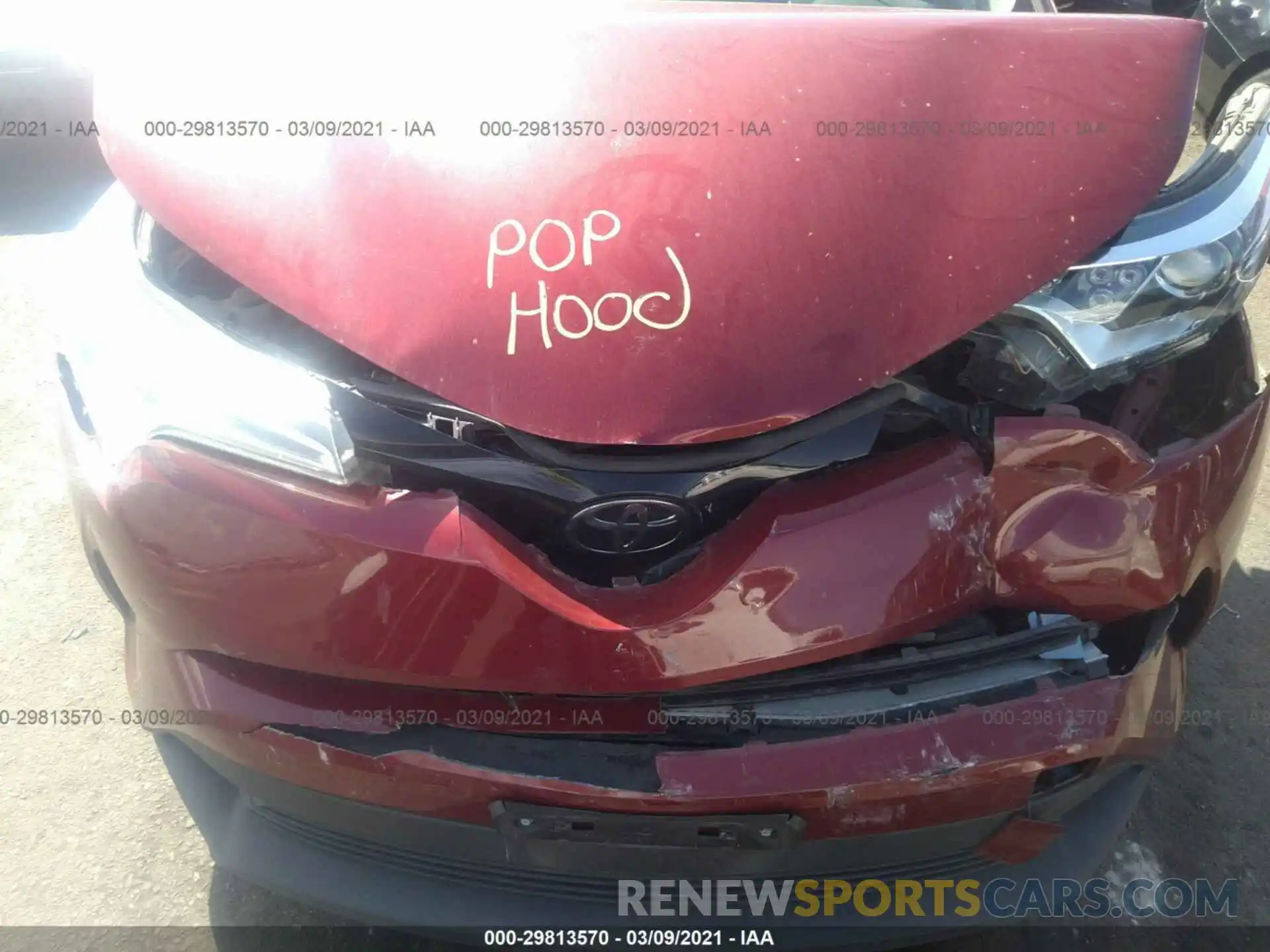 10 Photograph of a damaged car JTNKHMBX2K1016017 TOYOTA C-HR 2019