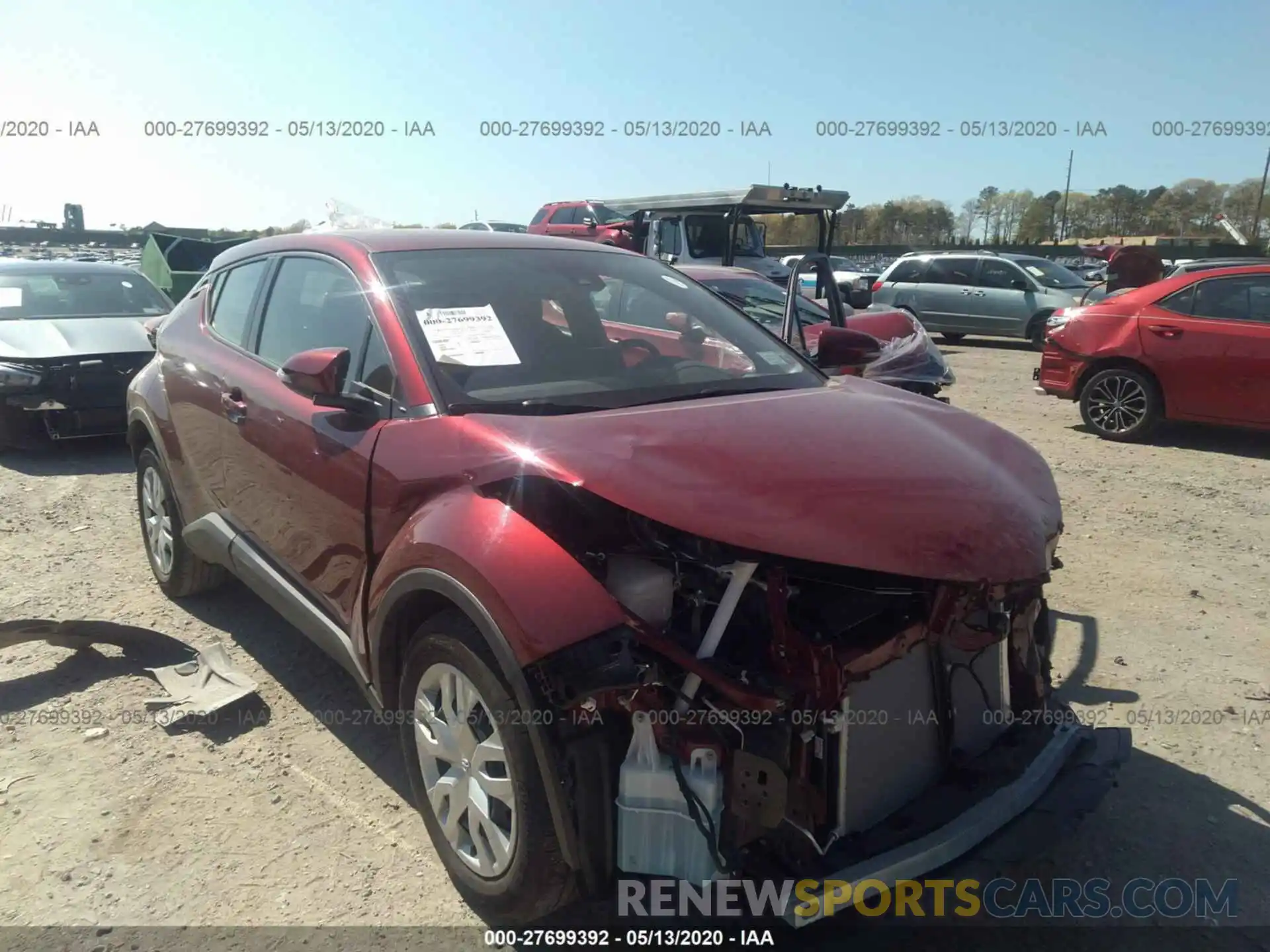 1 Photograph of a damaged car JTNKHMBX2K1016566 TOYOTA C-HR 2019