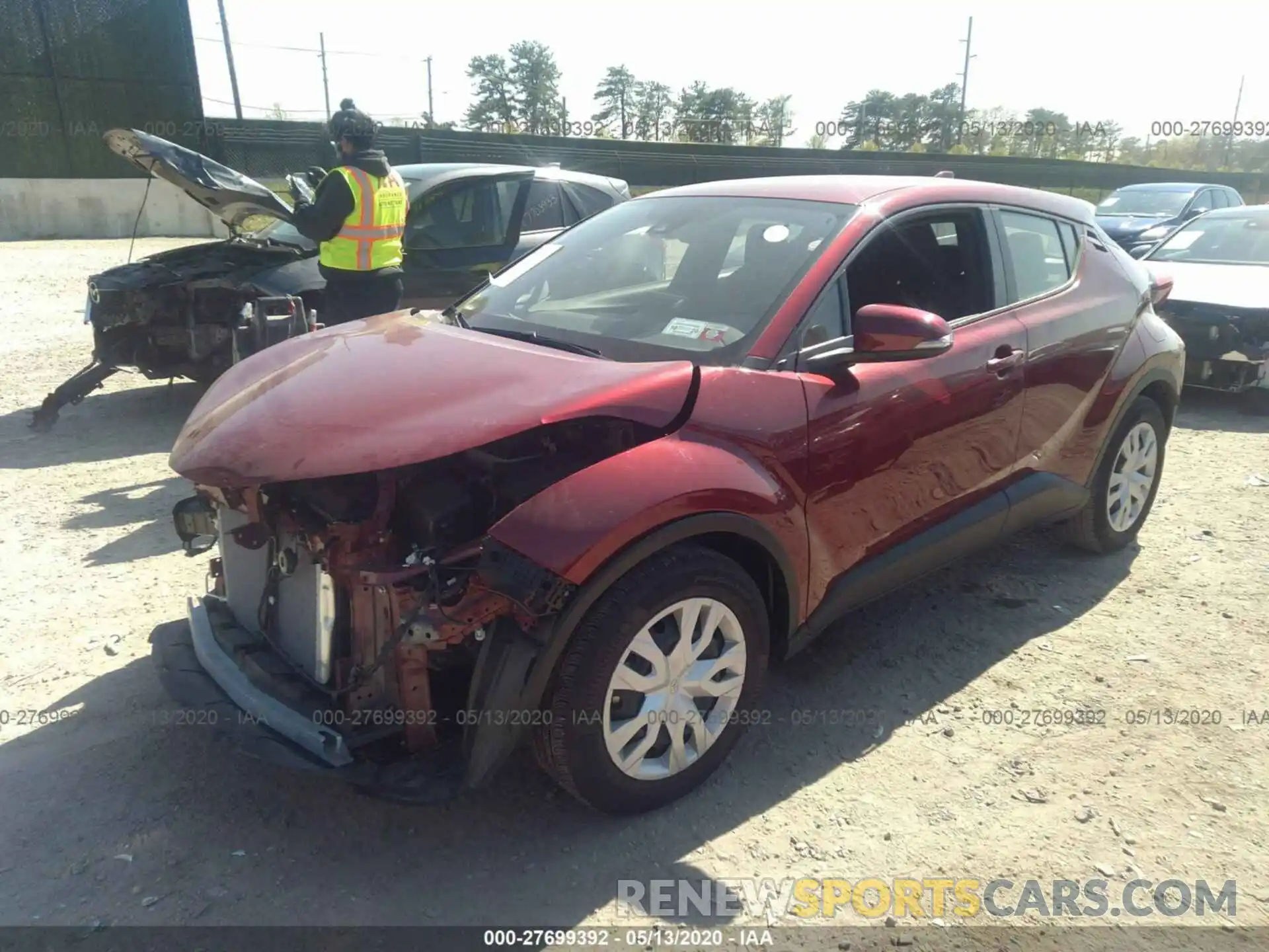 2 Photograph of a damaged car JTNKHMBX2K1016566 TOYOTA C-HR 2019