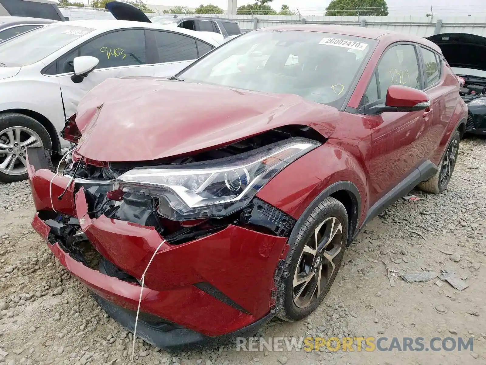 2 Photograph of a damaged car JTNKHMBX2K1017734 TOYOTA C-HR 2019