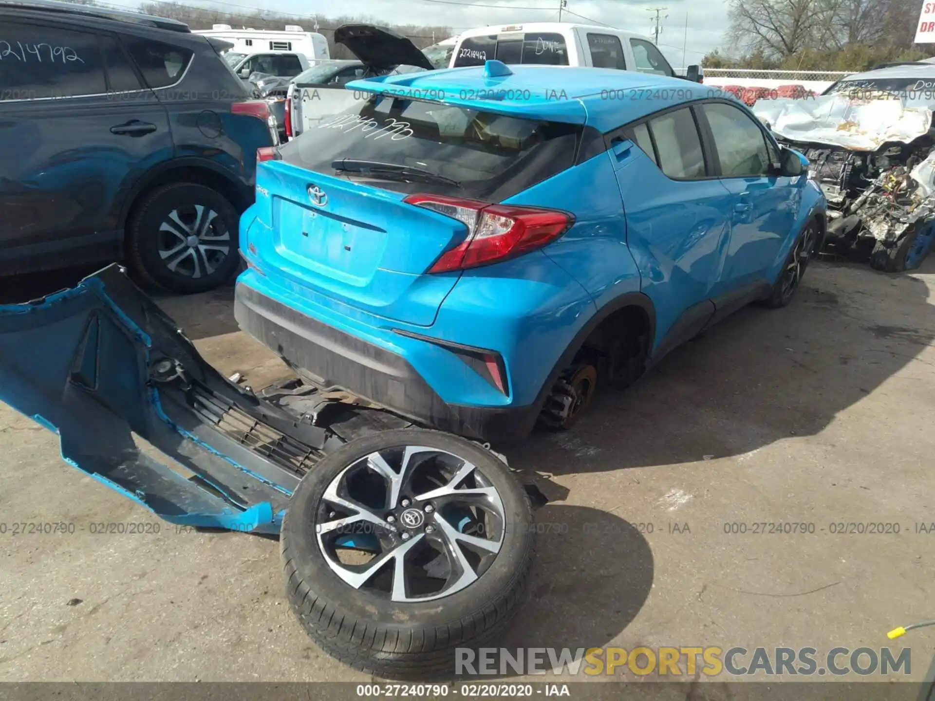 4 Фотография поврежденного автомобиля JTNKHMBX2K1027938 TOYOTA C-HR 2019